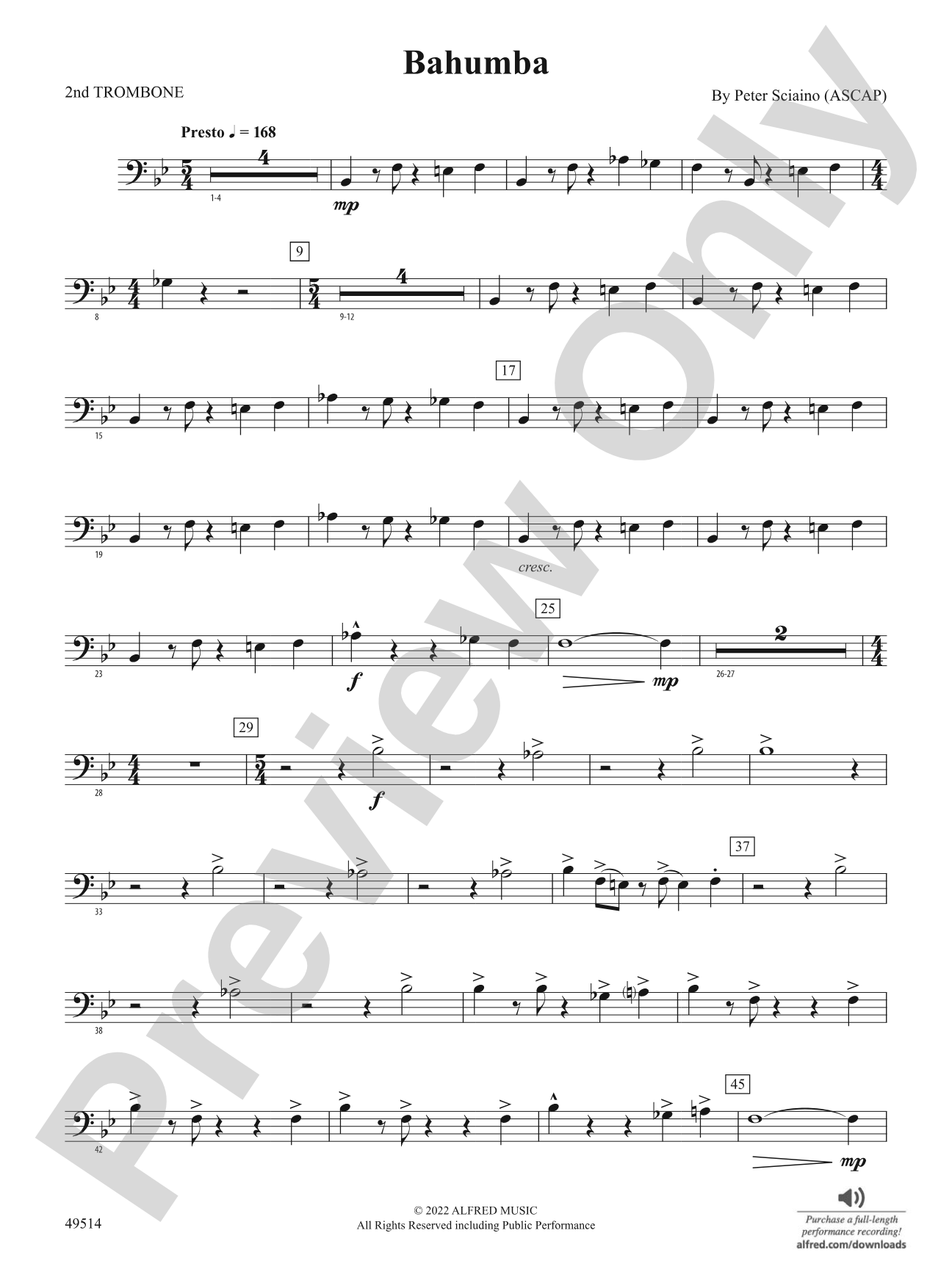 Bahumba: 2nd Trombone