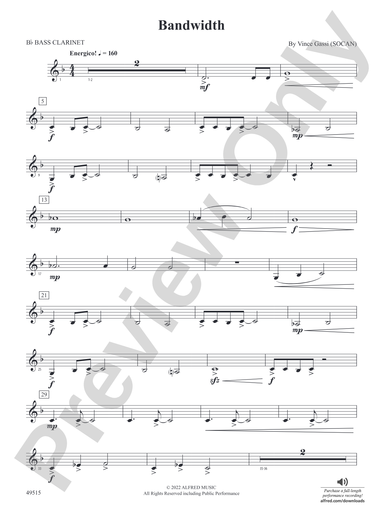 Bandwidth: B-flat Bass Clarinet