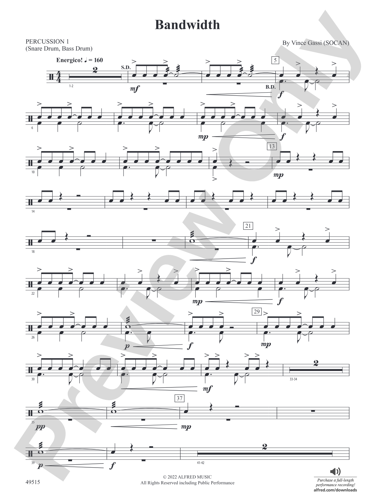 Bandwidth: 1st Percussion