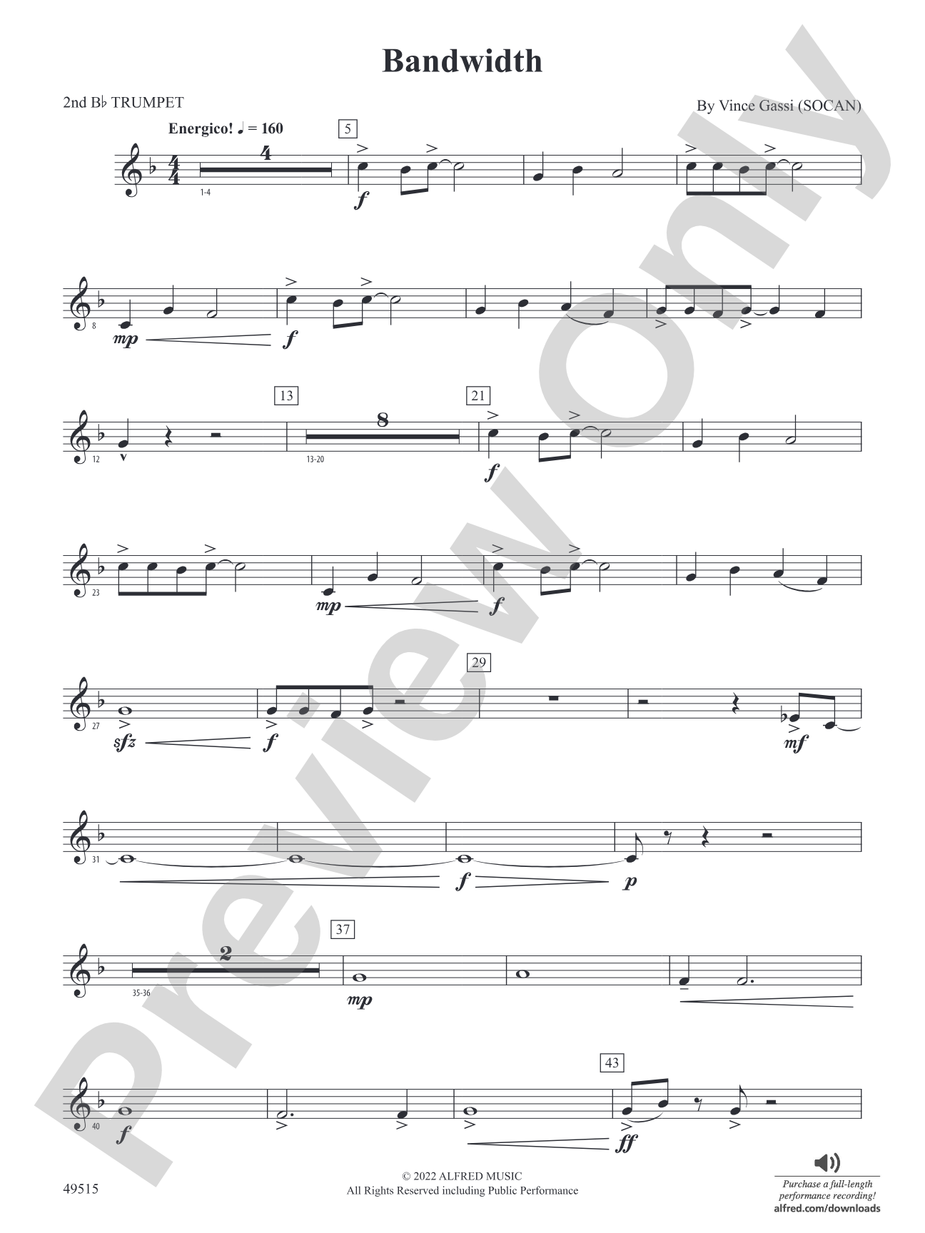Bandwidth: 2nd B-flat Trumpet