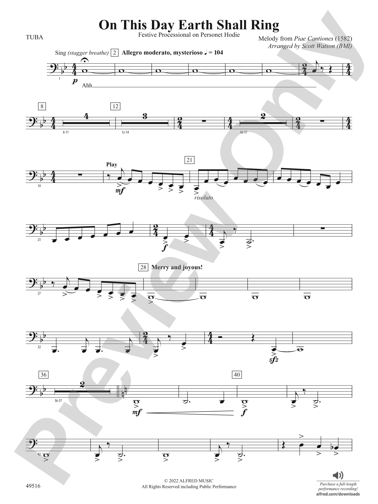 On This Day Earth Shall Ring: Tuba