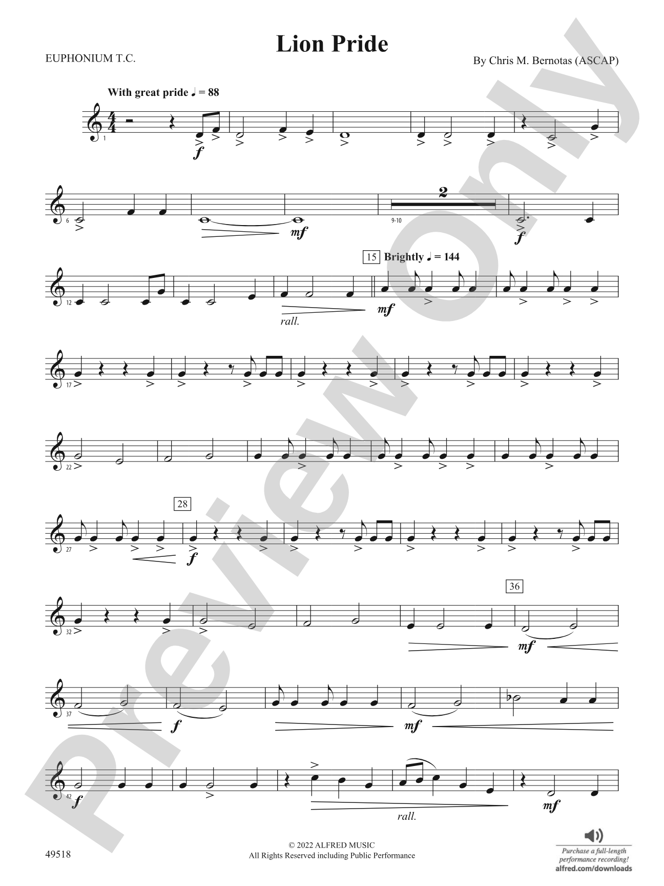 Lion Pride: Baritone T.C.