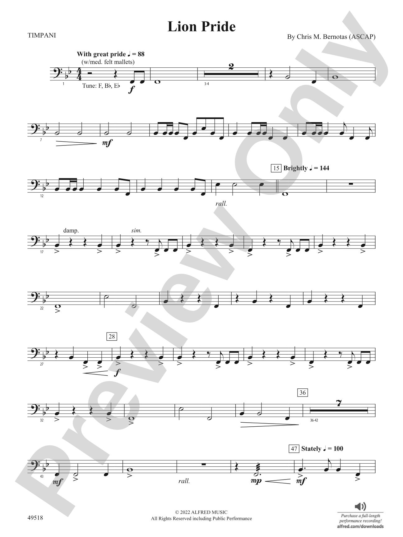 Lion Pride: Timpani