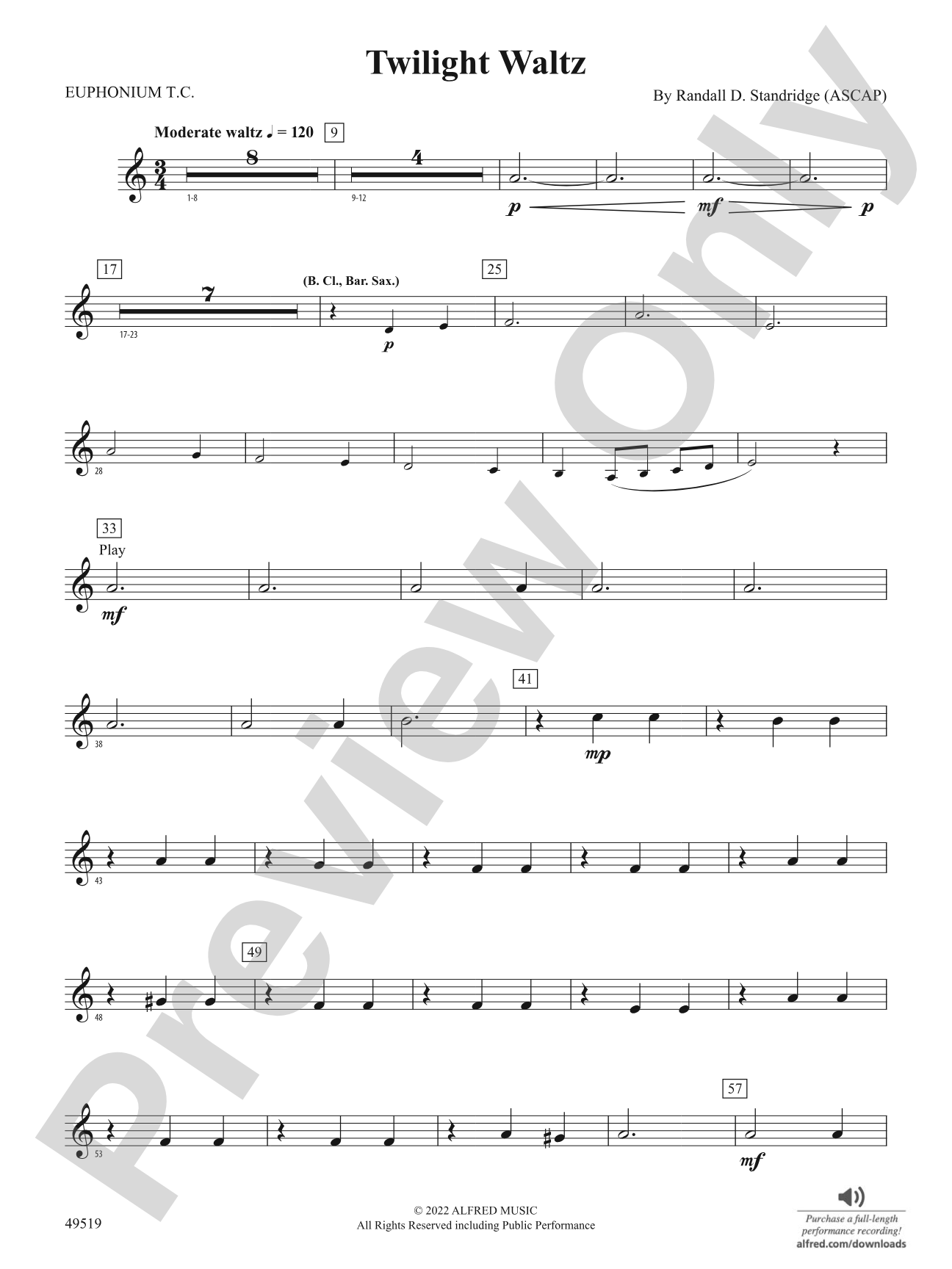 Twilight Waltz: Baritone T.C.