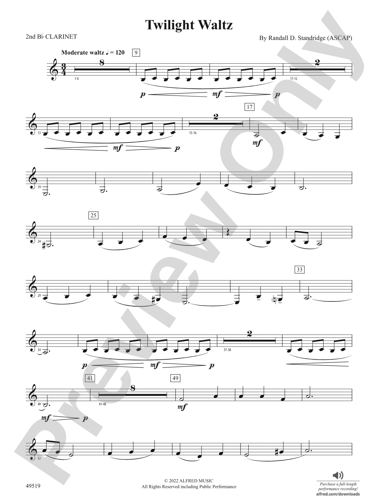 Twilight Waltz: 2nd B-flat Clarinet