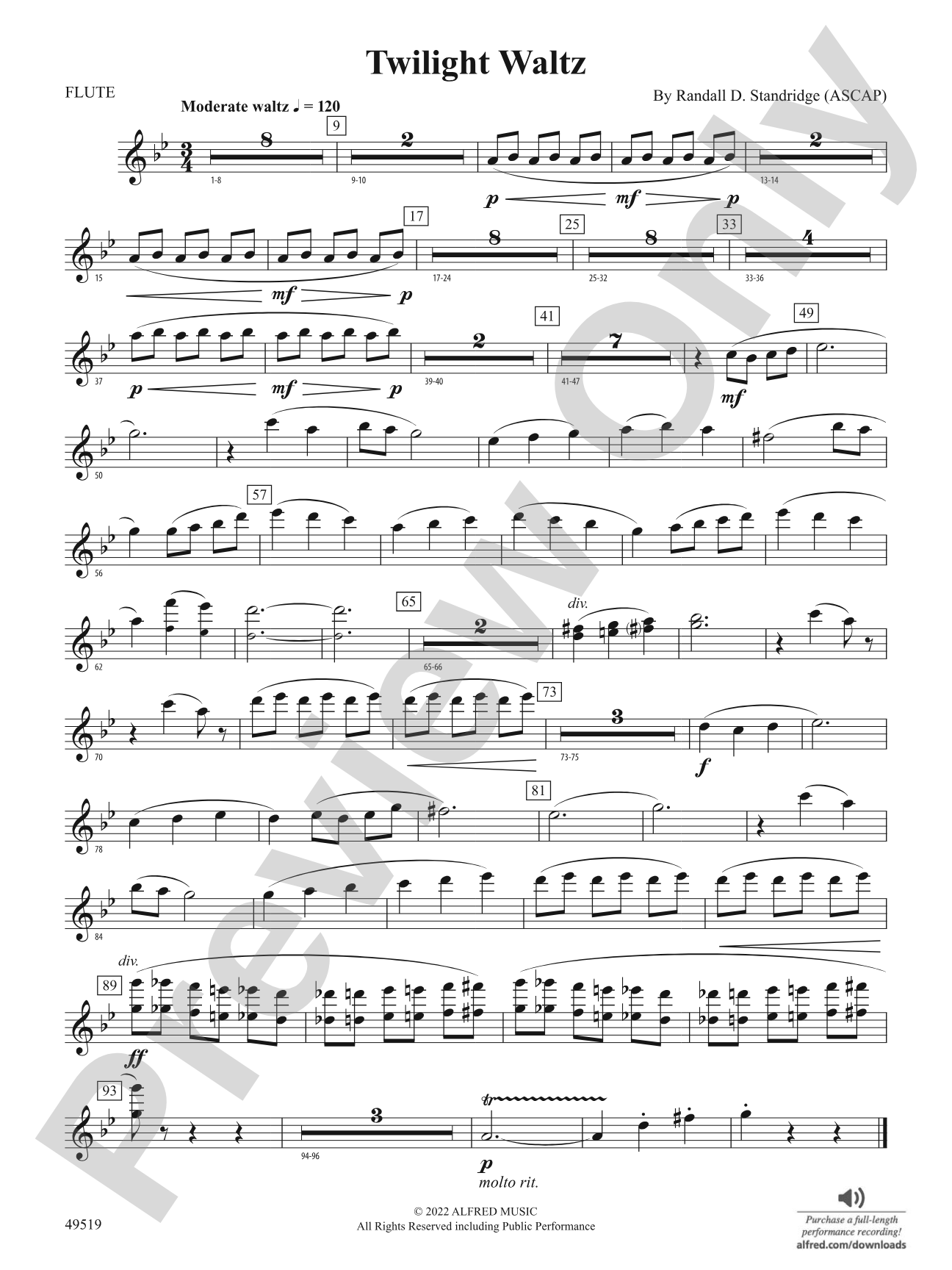 Twilight Waltz: Flute