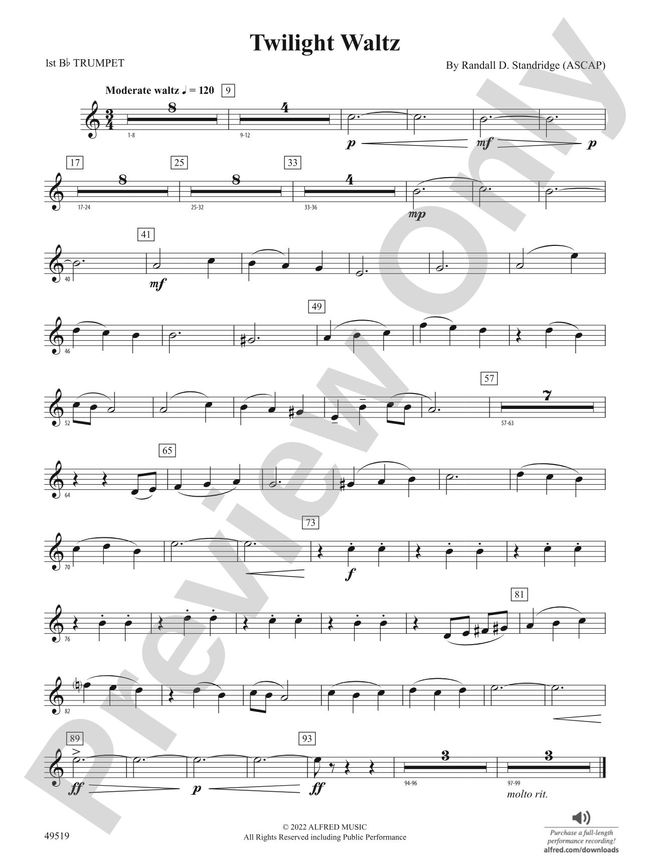 Twilight Waltz: 1st B-flat Trumpet