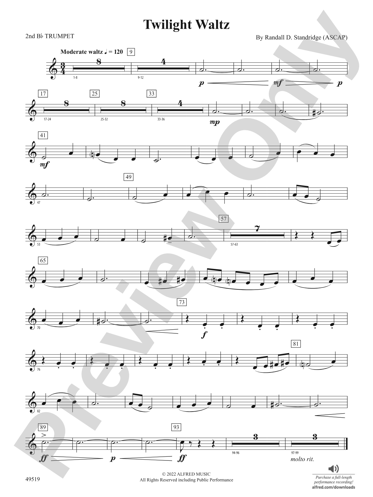 Twilight Waltz: 2nd B-flat Trumpet