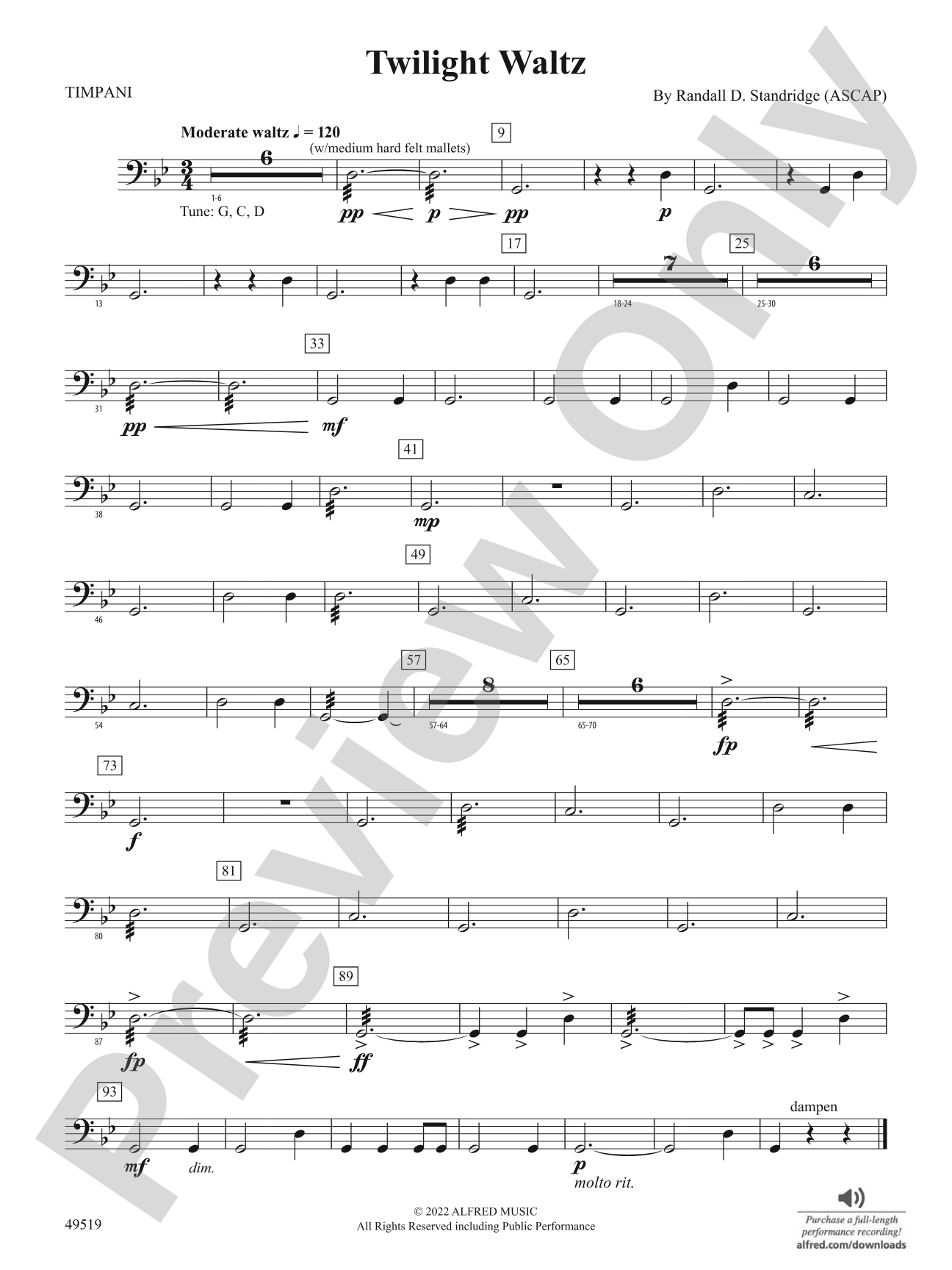 Twilight Waltz: Timpani
