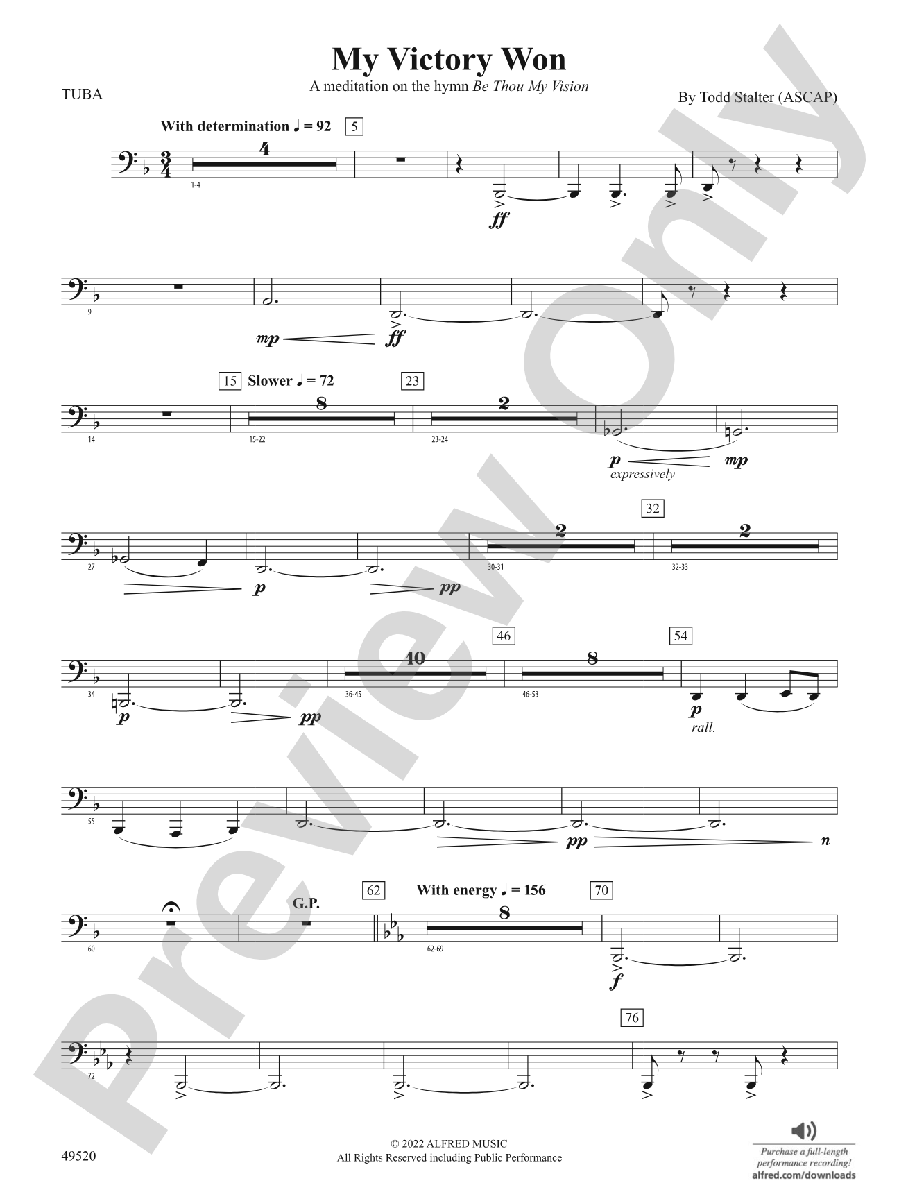 My Victory Won: Tuba