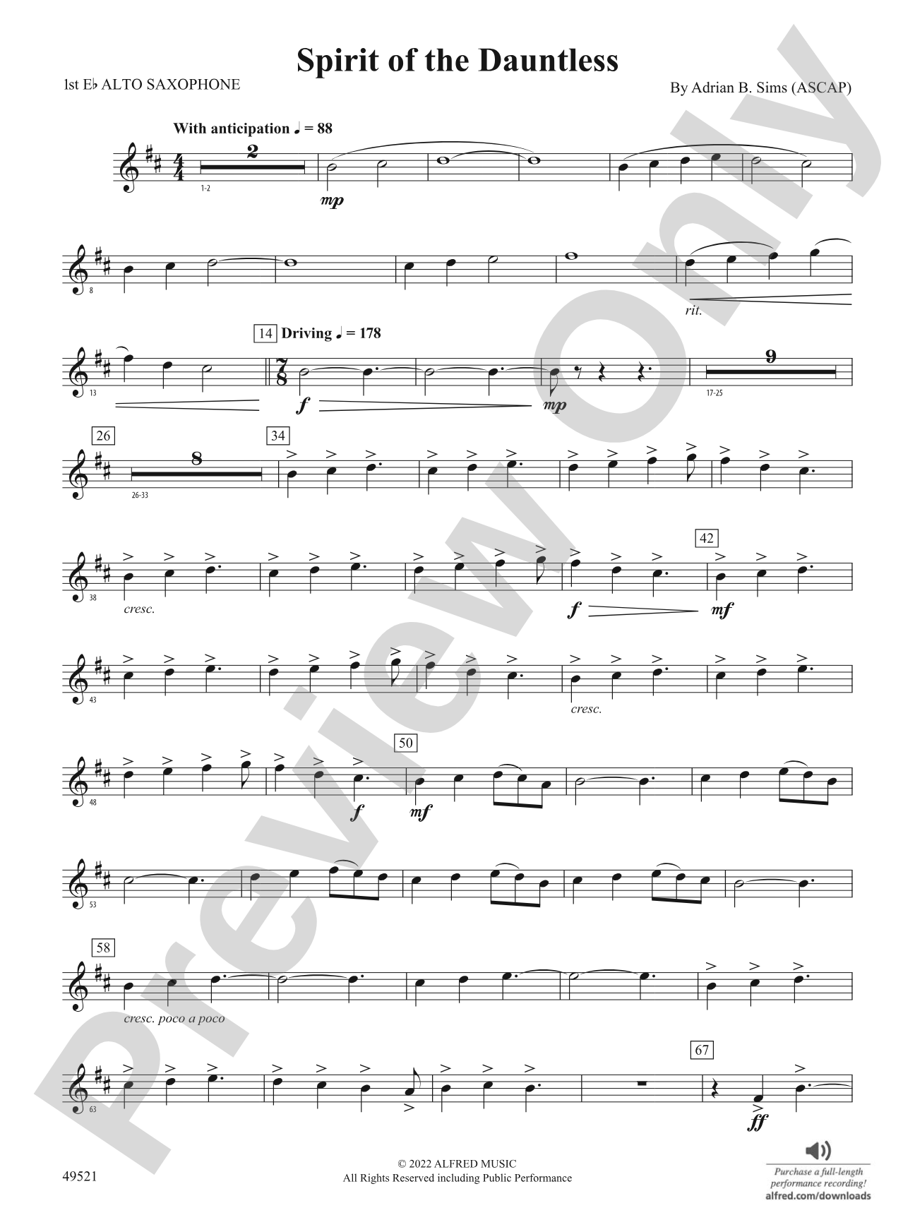 Spirit of the Dauntless: E-flat Alto Saxophone