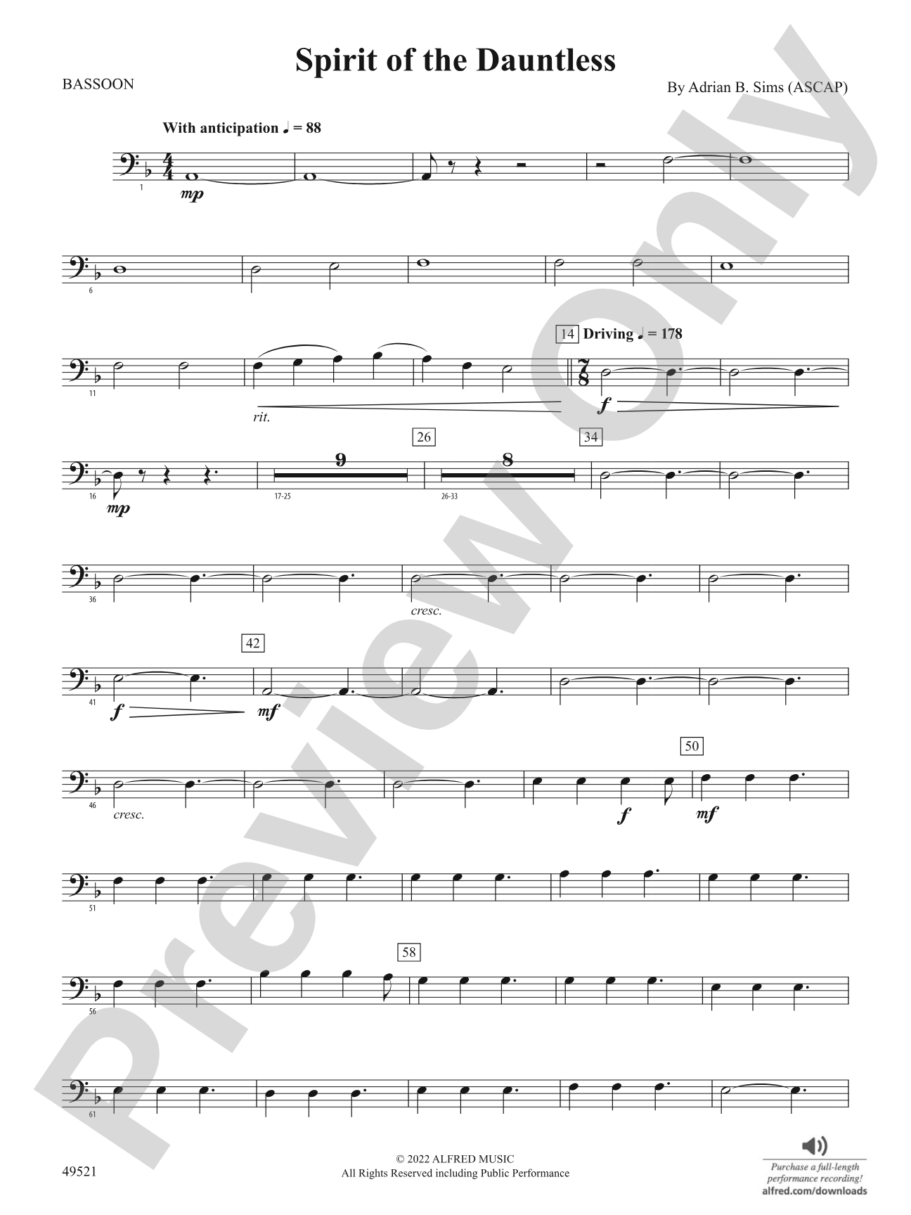 Spirit of the Dauntless: Bassoon