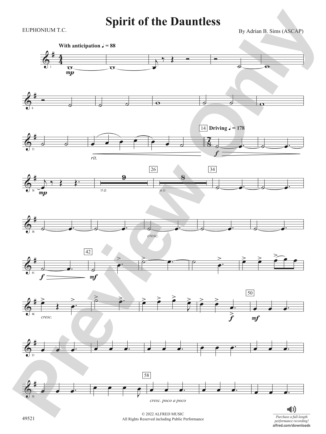 Spirit of the Dauntless: Baritone T.C.