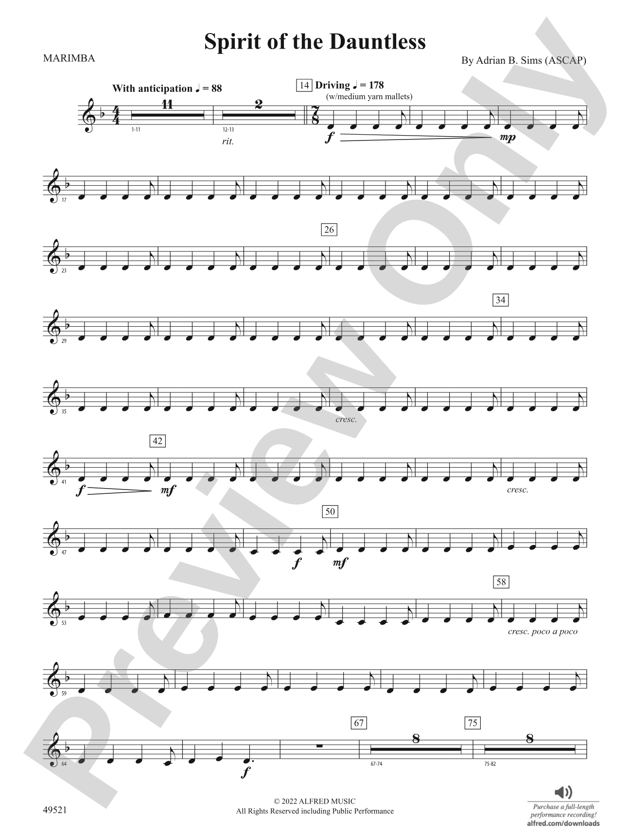 Spirit of the Dauntless: 2nd Mallet Percussion