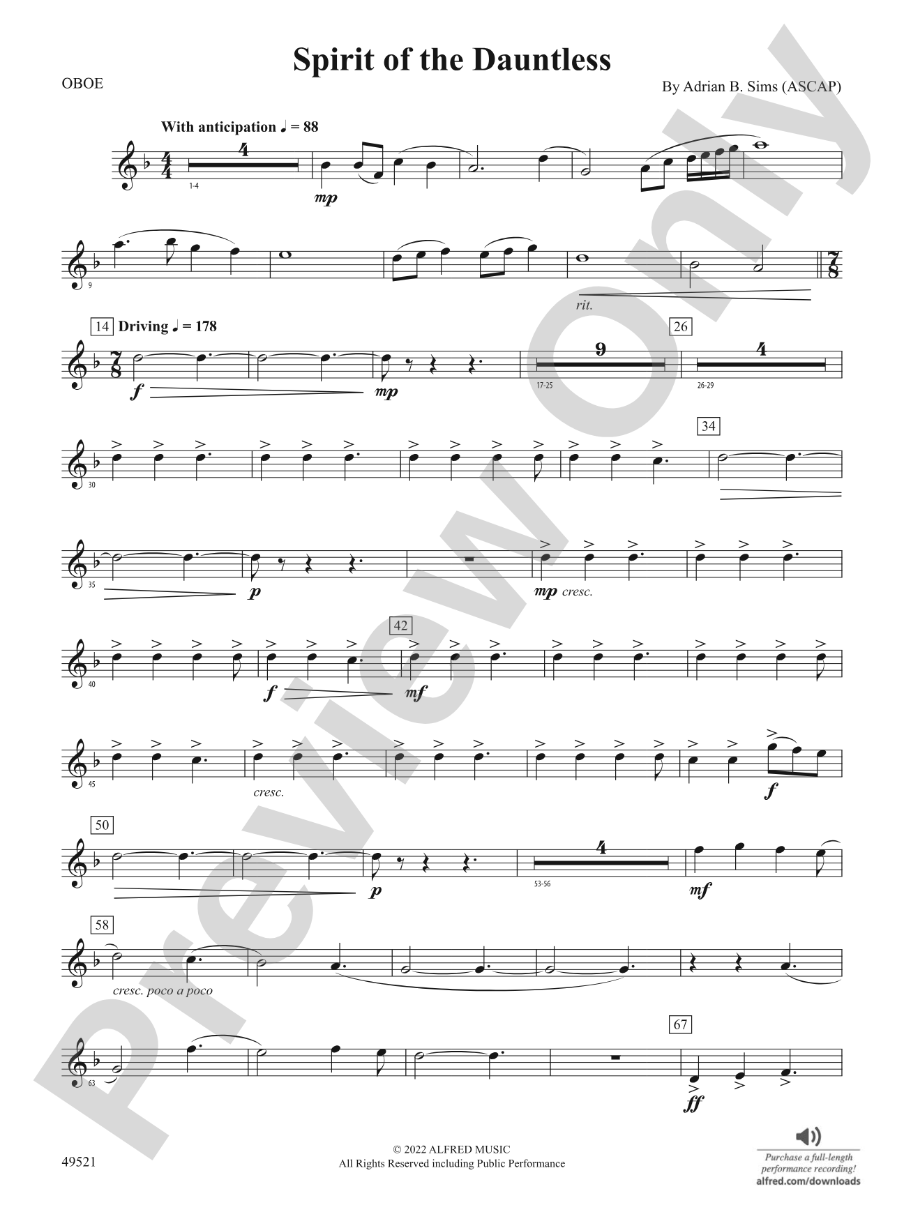 Spirit of the Dauntless: Oboe