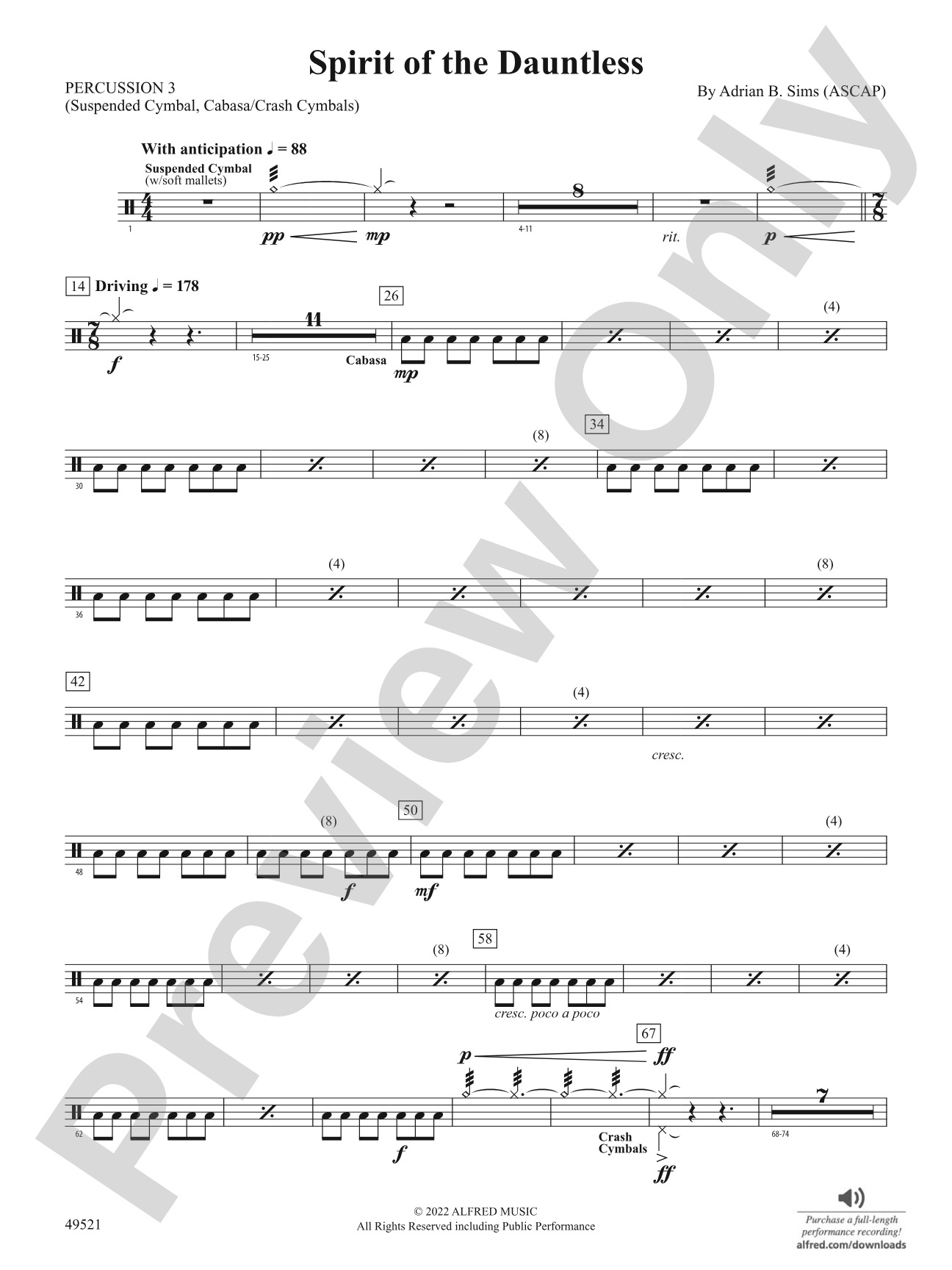 Spirit of the Dauntless: 3rd Percussion