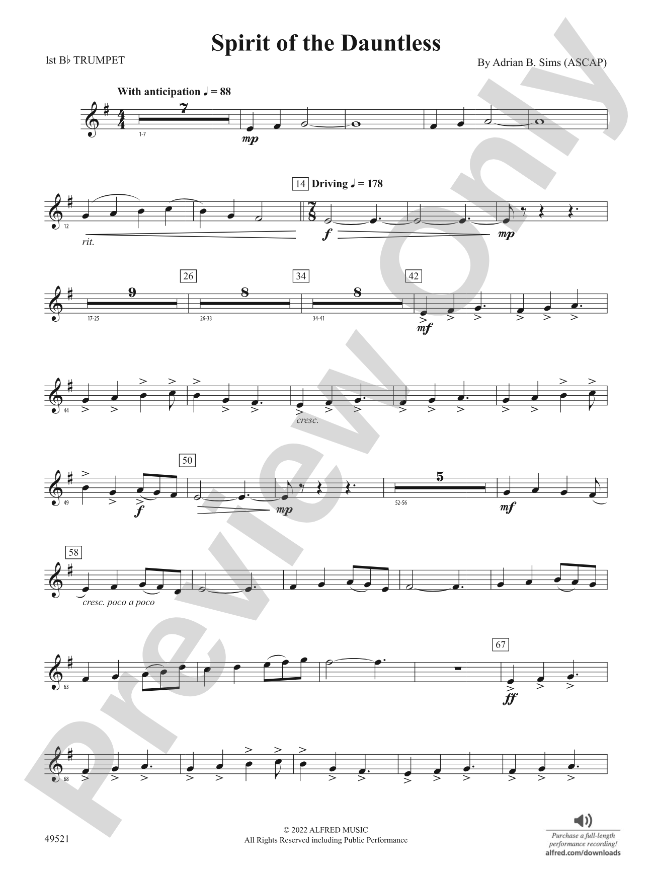 Spirit of the Dauntless: 1st B-flat Trumpet