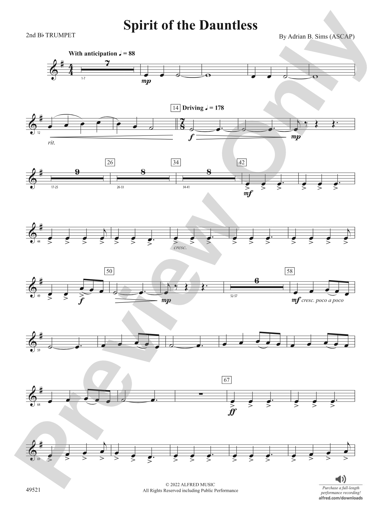 Spirit of the Dauntless: 2nd B-flat Trumpet