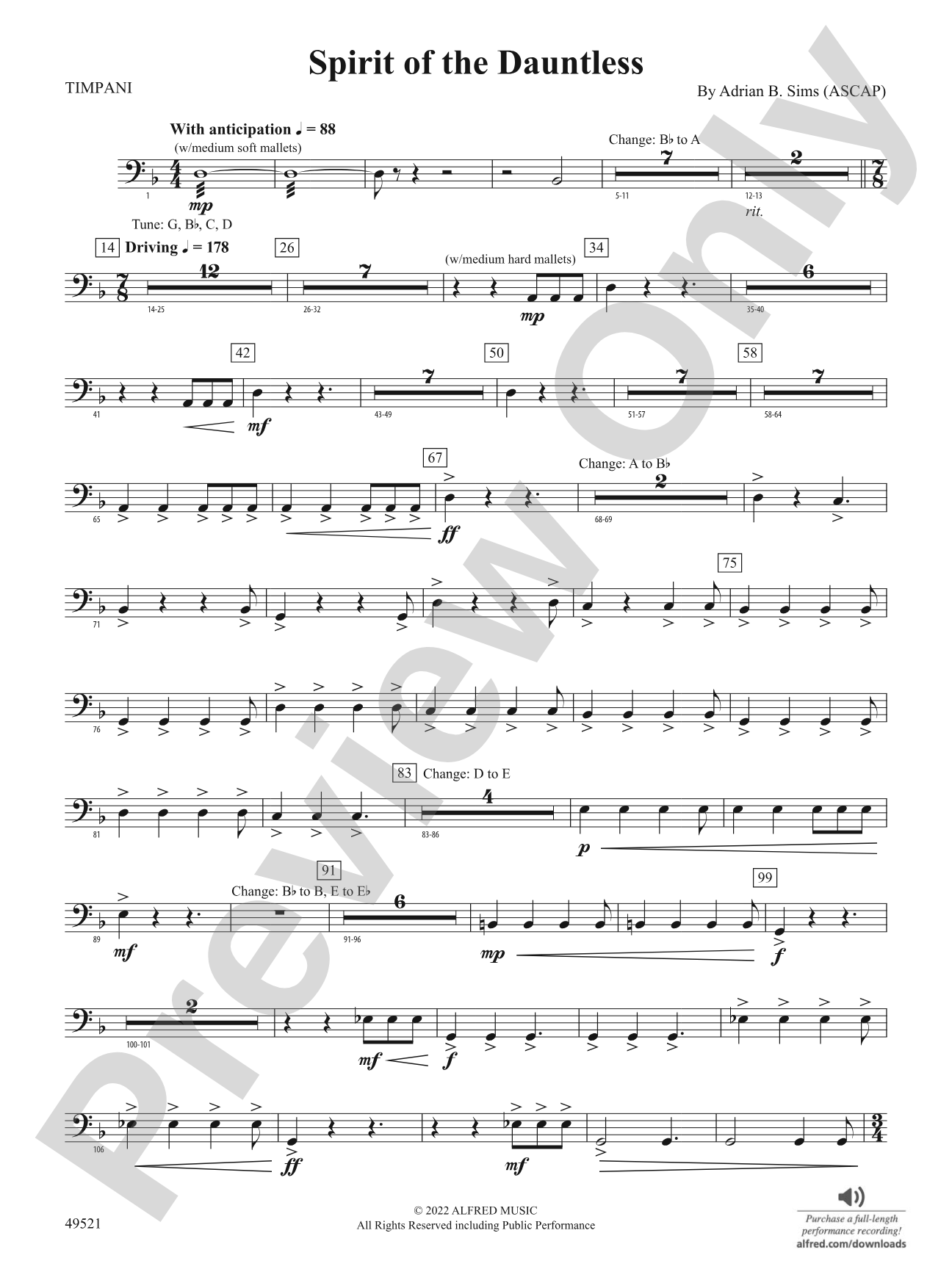 Spirit of the Dauntless: Timpani