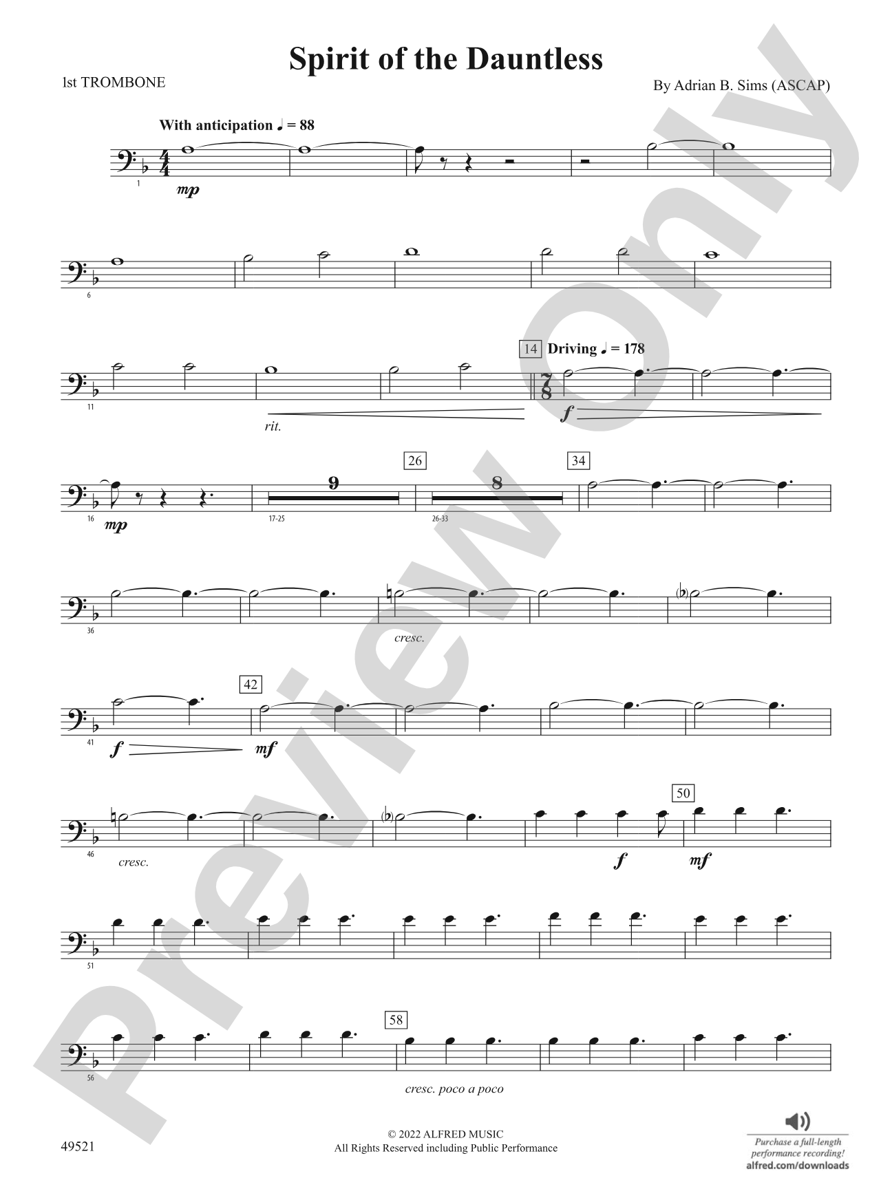 Spirit of the Dauntless: 1st Trombone
