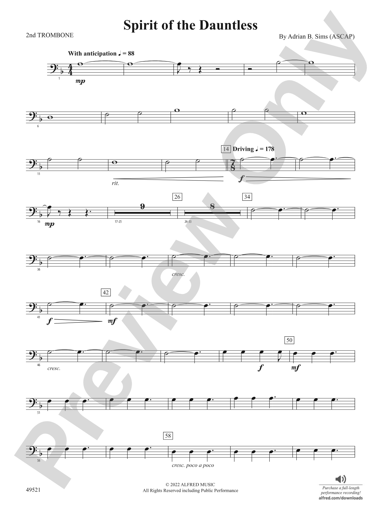 Spirit of the Dauntless: 2nd Trombone