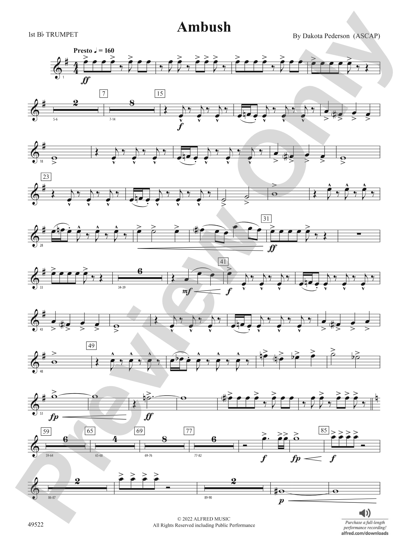Ambush: 1st B-flat Trumpet