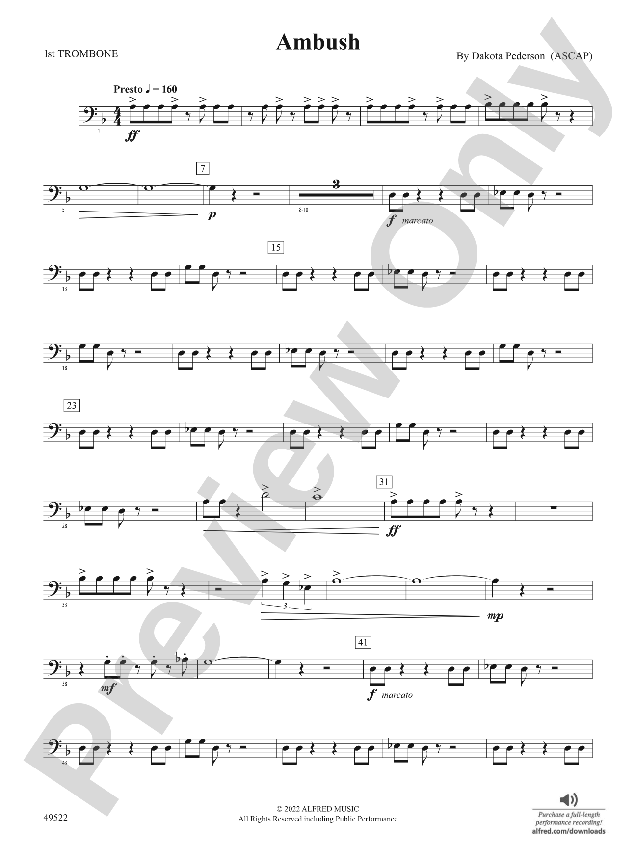 Ambush: 1st Trombone