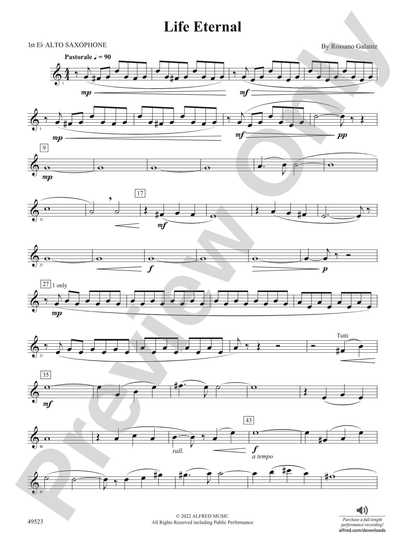 Life Eternal: E-flat Alto Saxophone