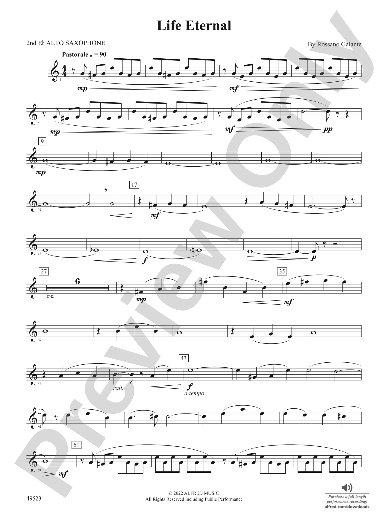 Life Eternal: 2nd E-flat Alto Saxophone