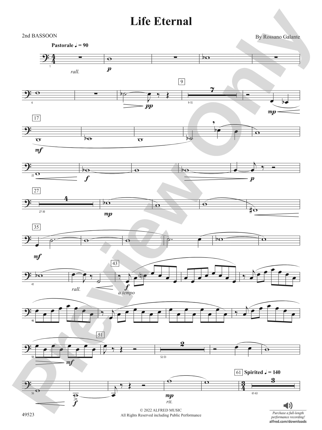 Life Eternal: 2nd Bassoon