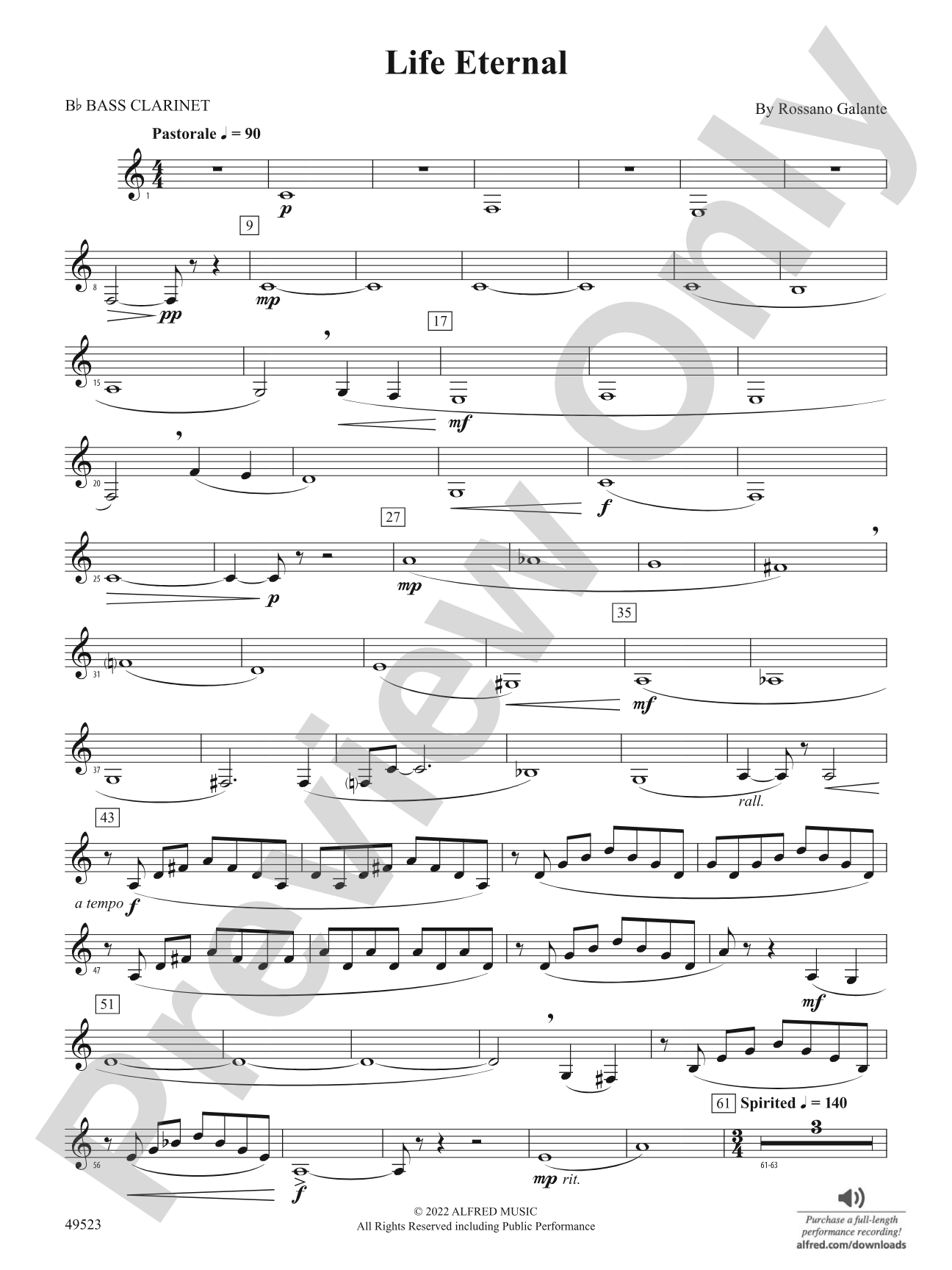 Life Eternal: B-flat Bass Clarinet