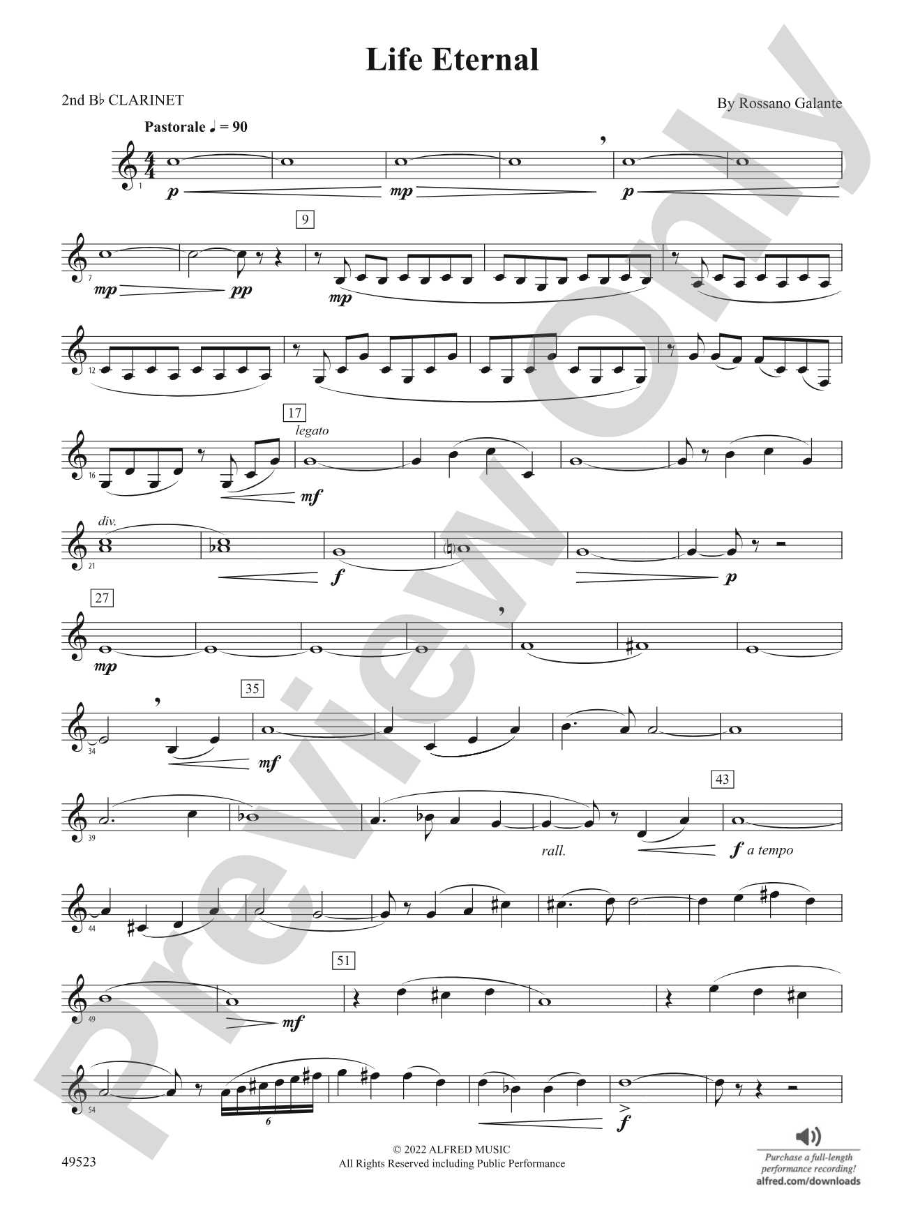 Life Eternal: 2nd B-flat Clarinet