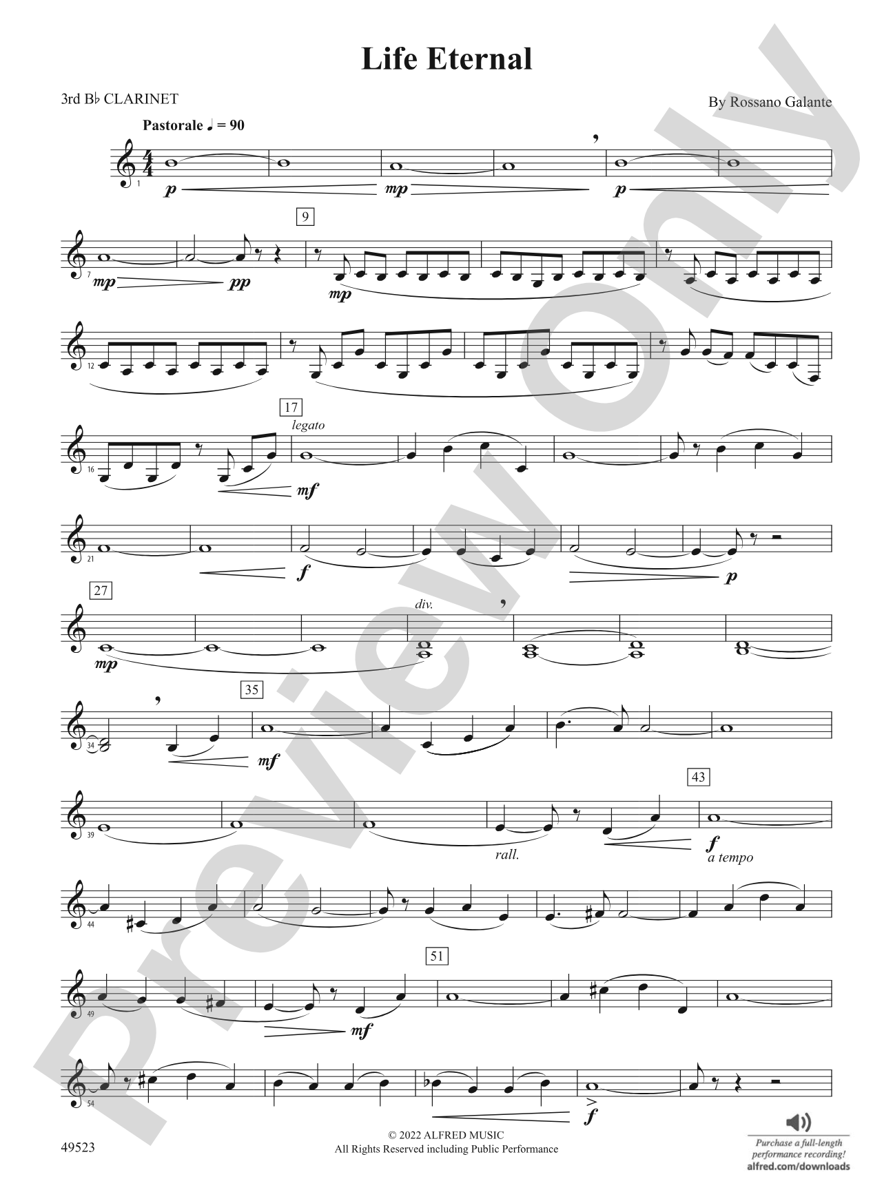 Life Eternal: 3rd B-flat Clarinet