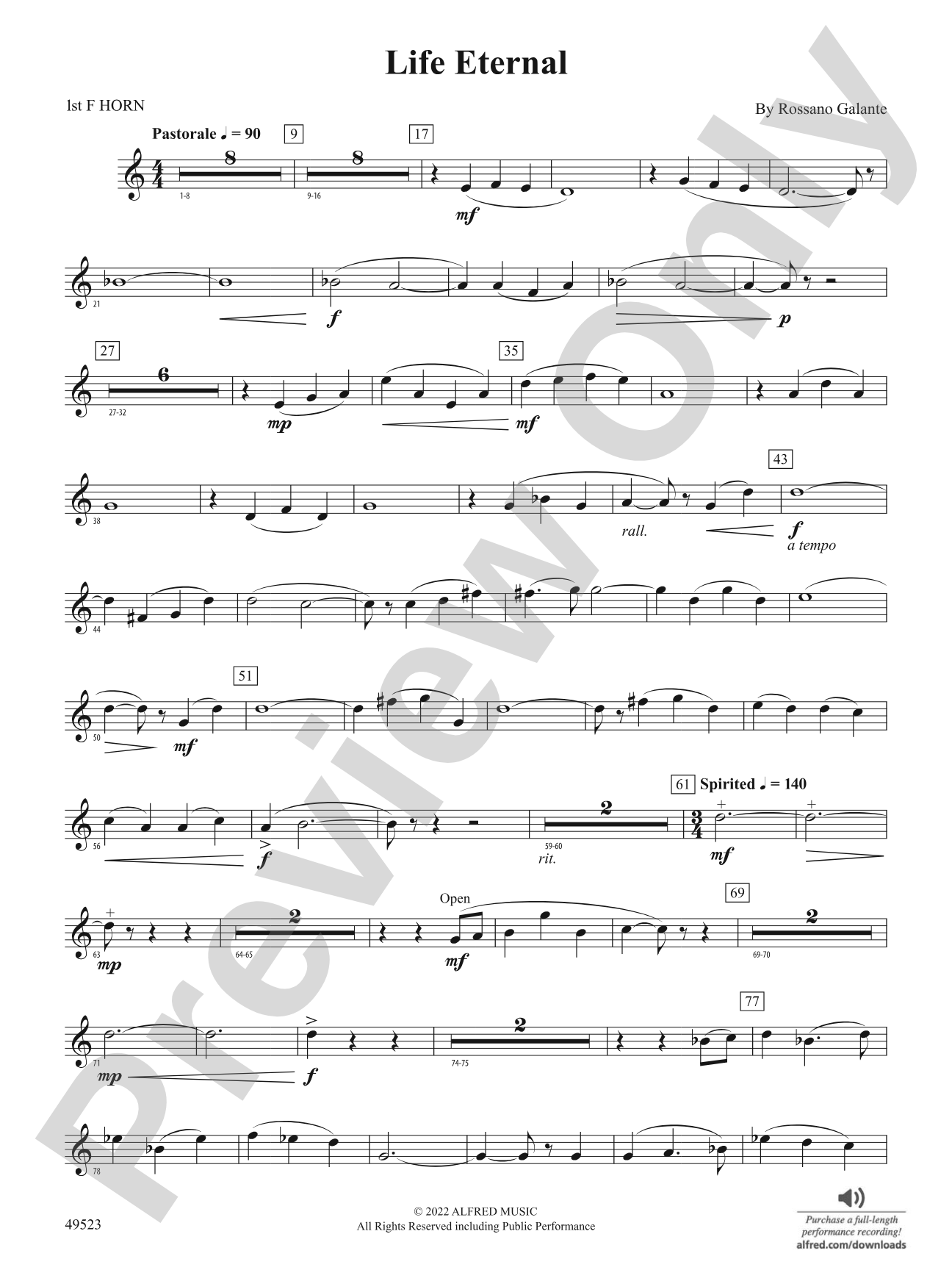 Life Eternal: 1st F Horn