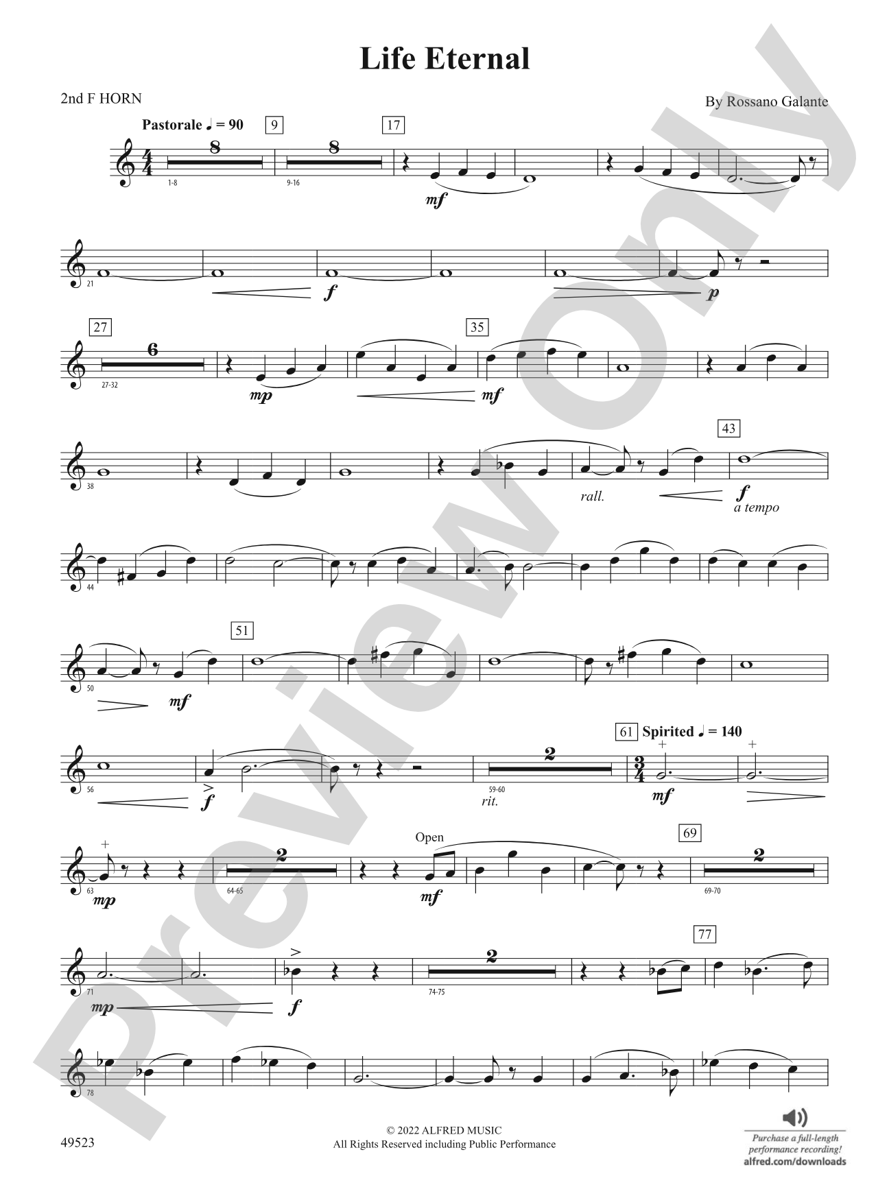 Life Eternal: 2nd F Horn