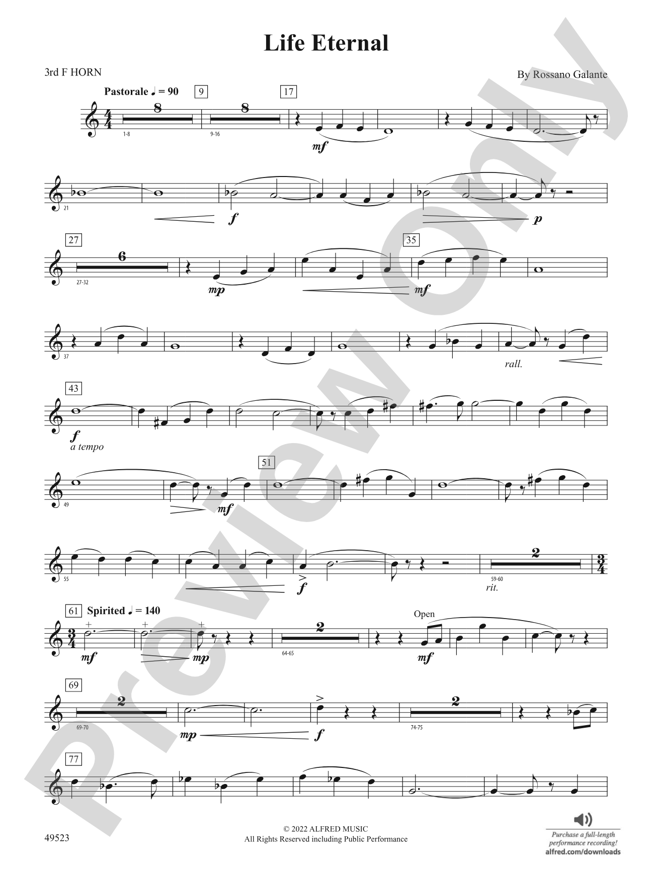 Life Eternal: 3rd F Horn