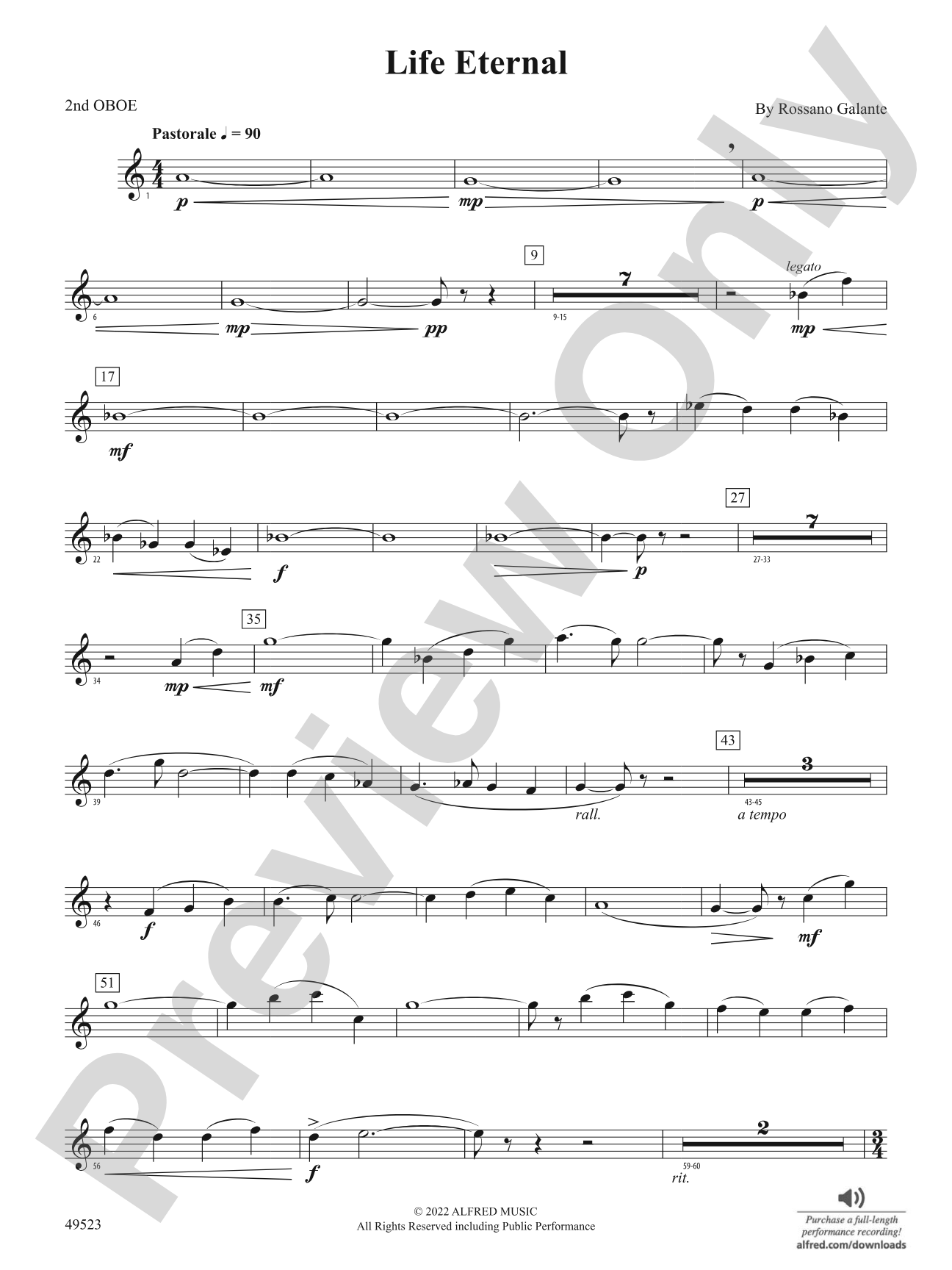 Life Eternal: 2nd Oboe