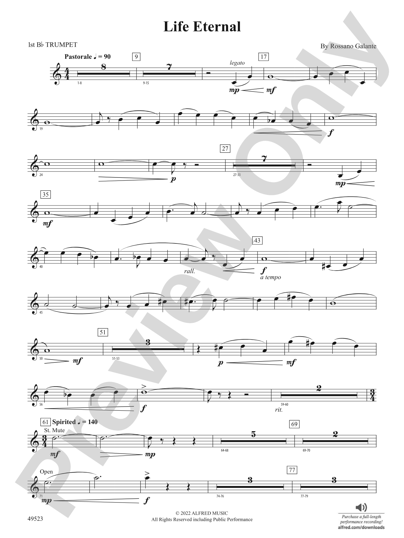 Life Eternal: 1st B-flat Trumpet