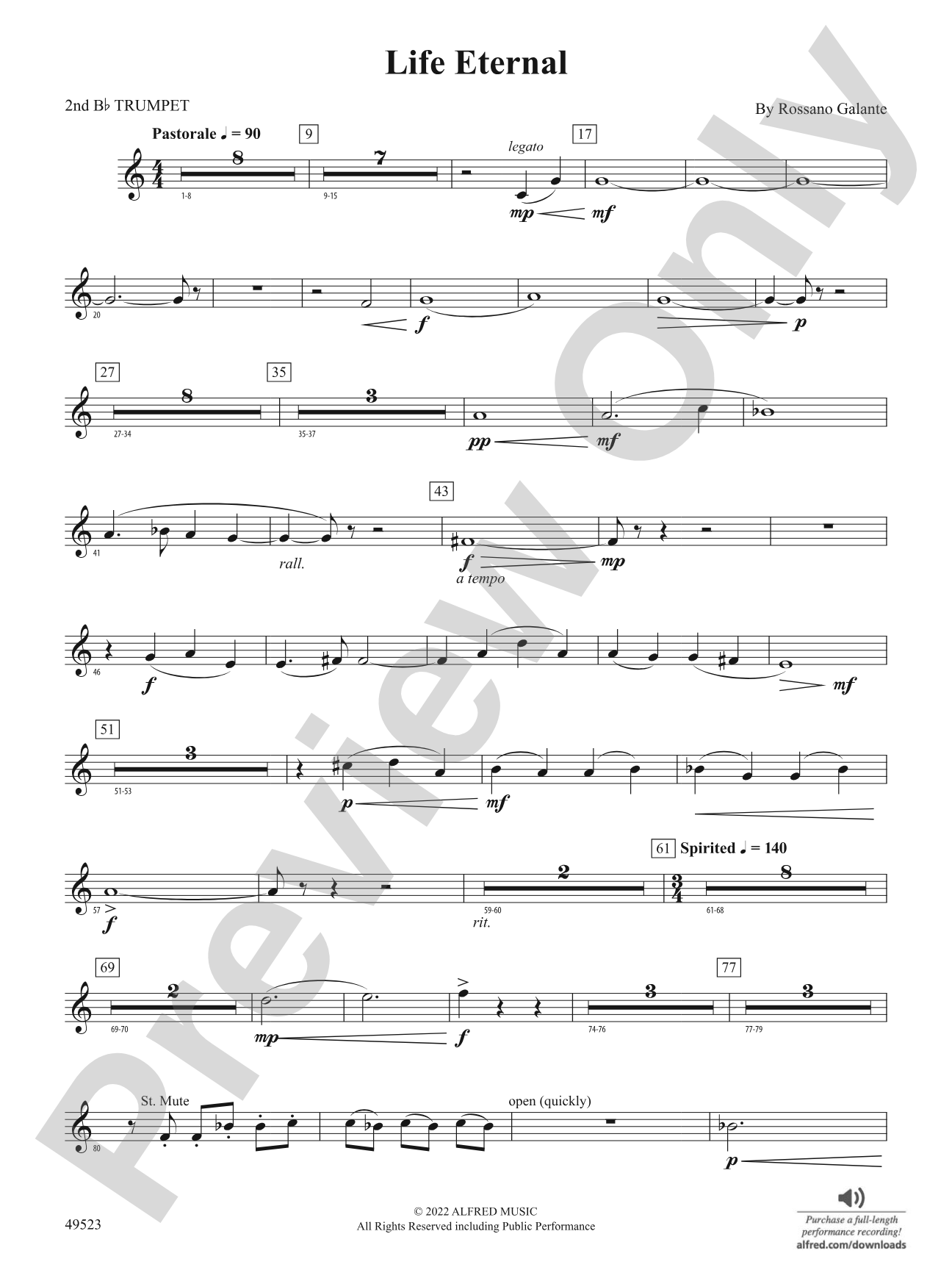 Life Eternal: 2nd B-flat Trumpet