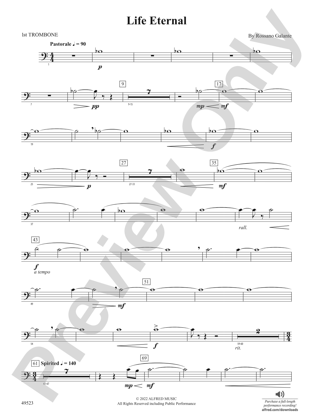 Life Eternal: 1st Trombone