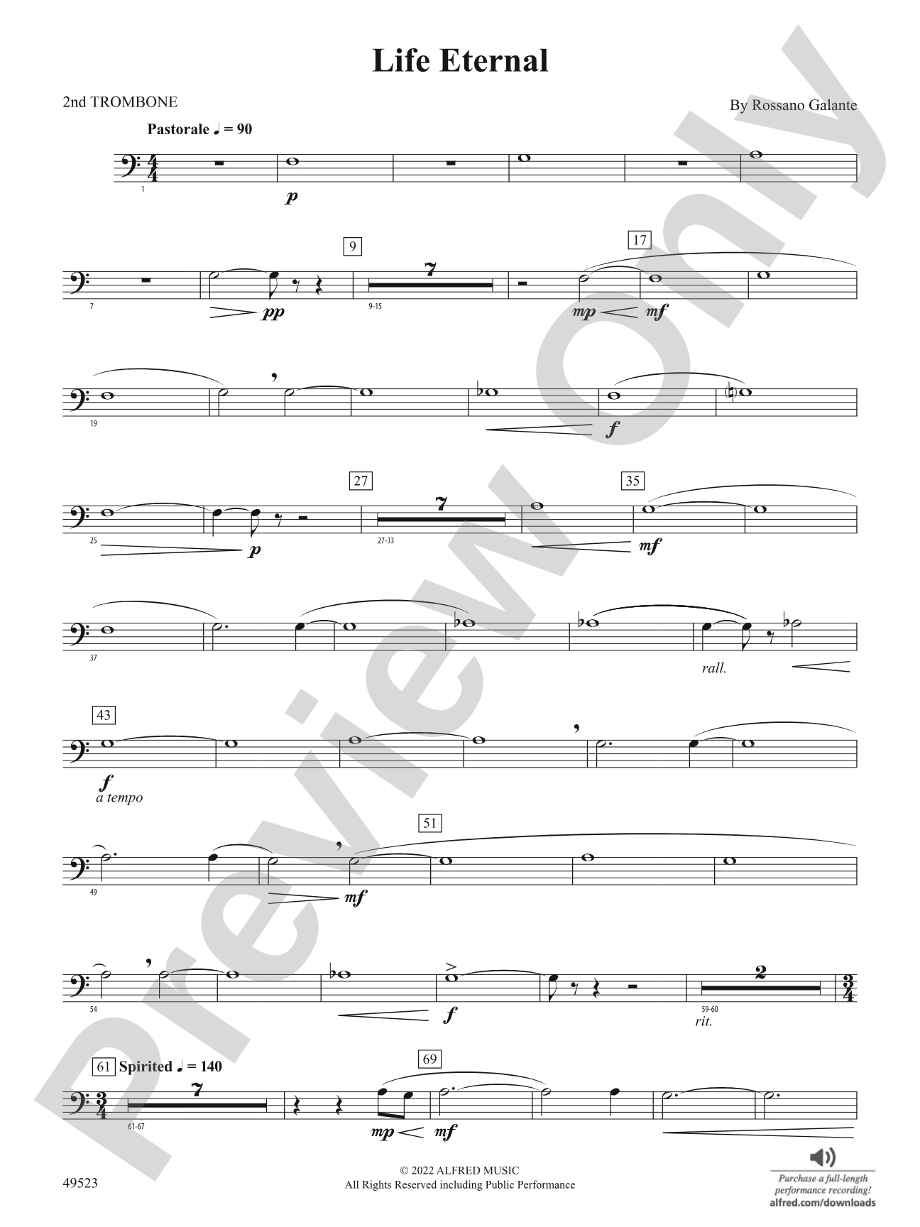 Life Eternal: 2nd Trombone