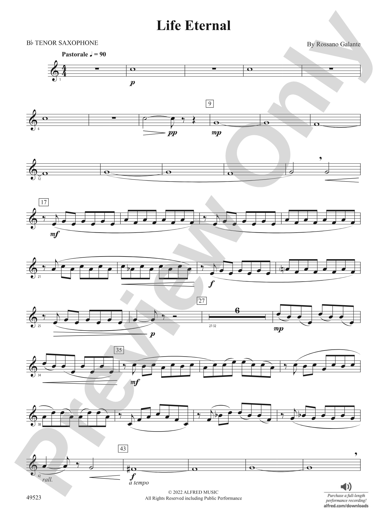 Life Eternal: B-flat Tenor Saxophone