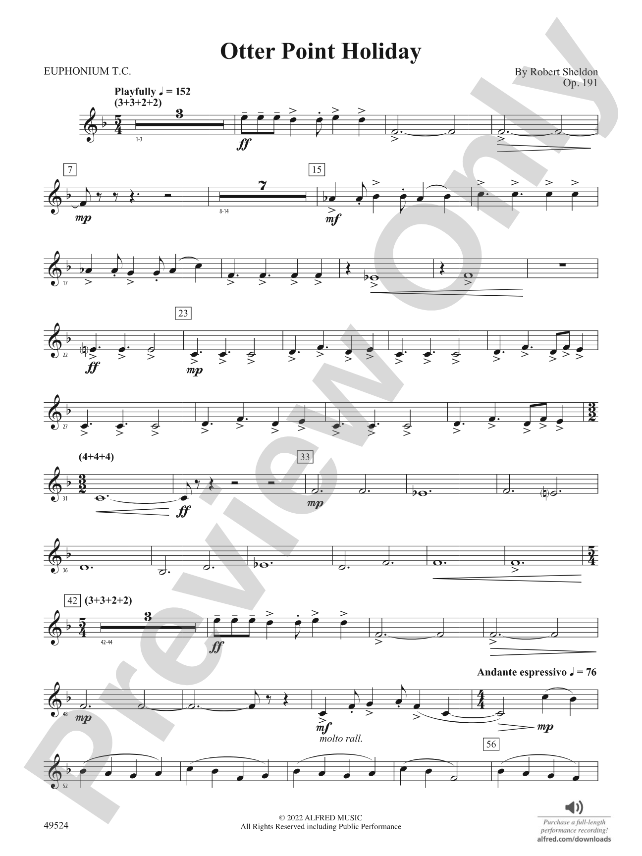 Otter Point Holiday: Baritone T.C.