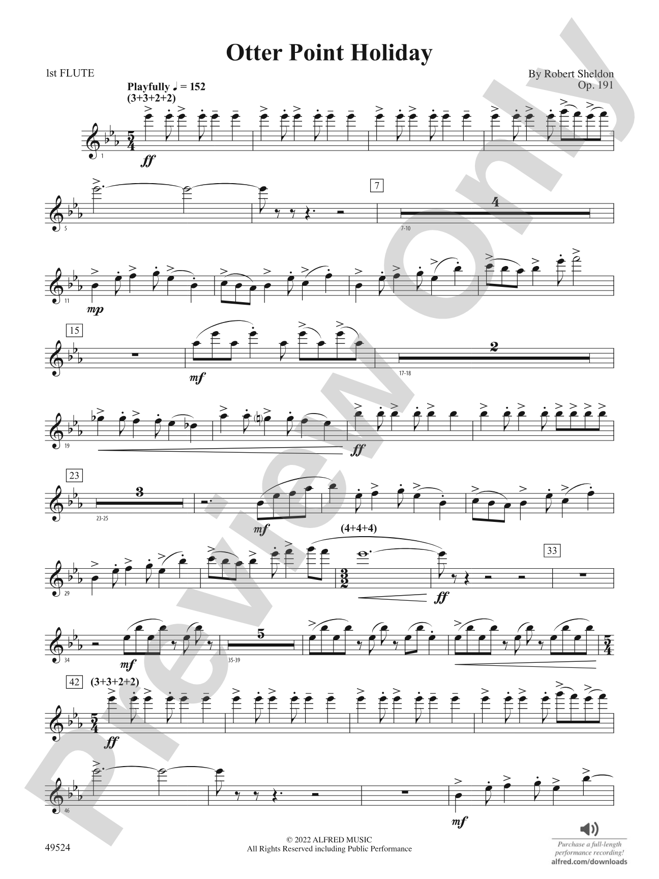Otter Point Holiday: Flute