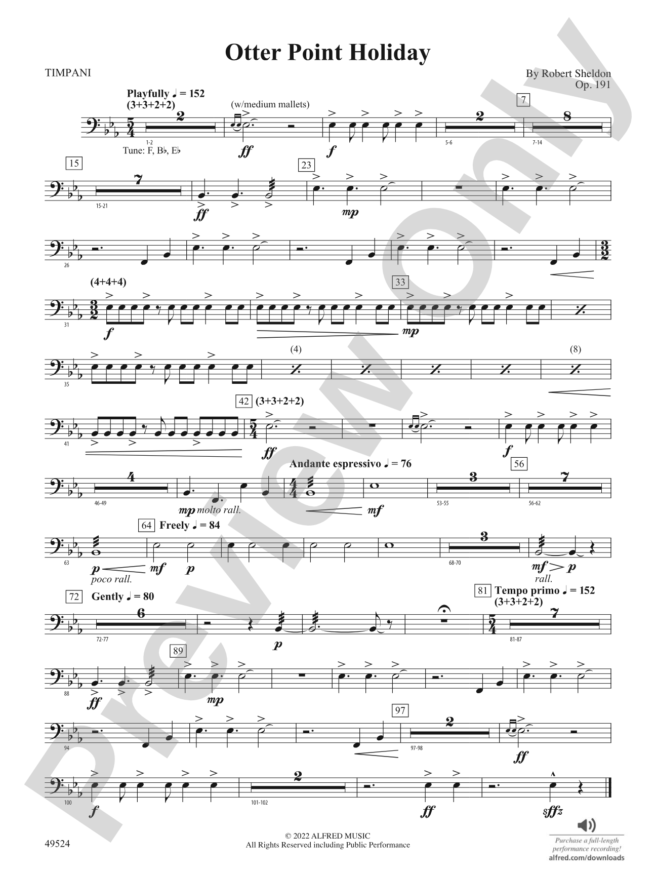 Otter Point Holiday: Timpani