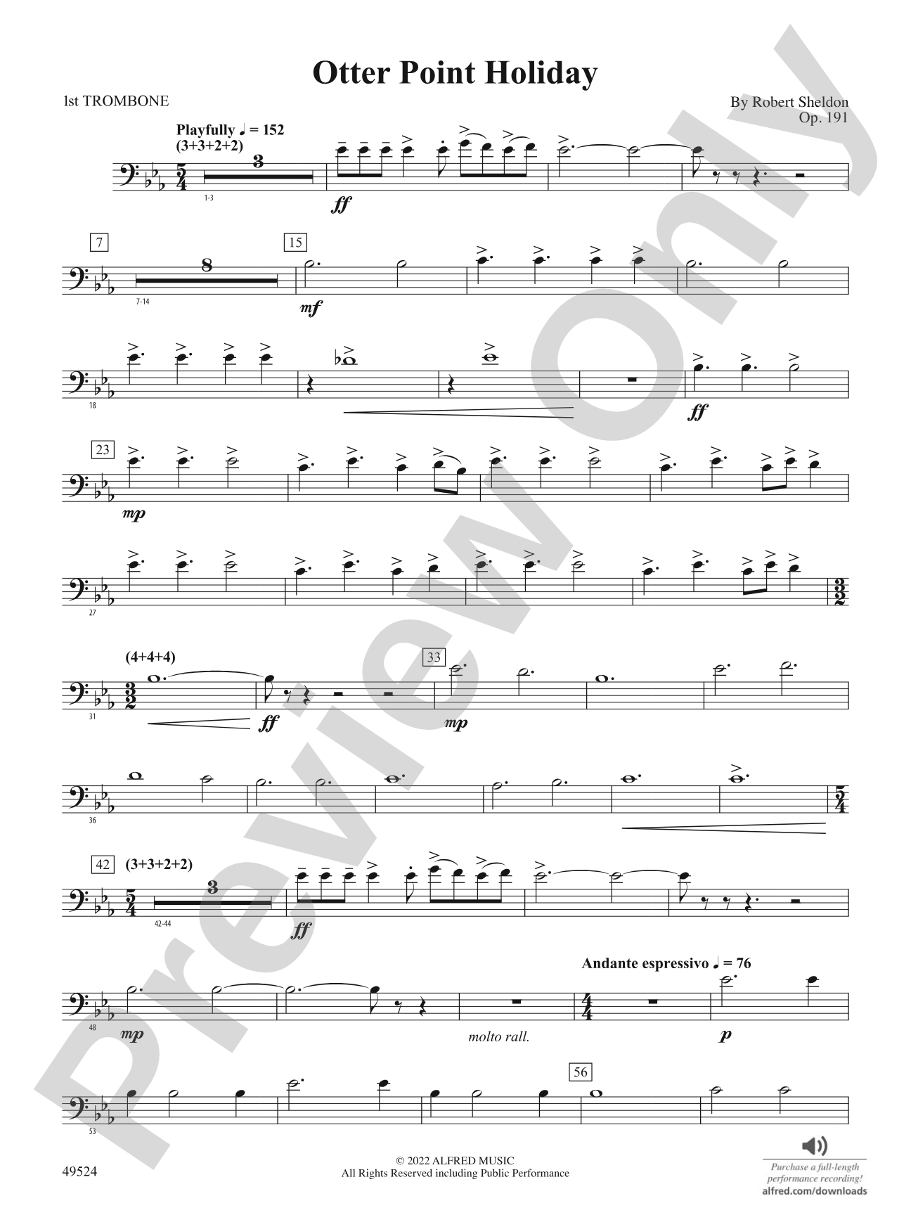 Otter Point Holiday: 1st Trombone