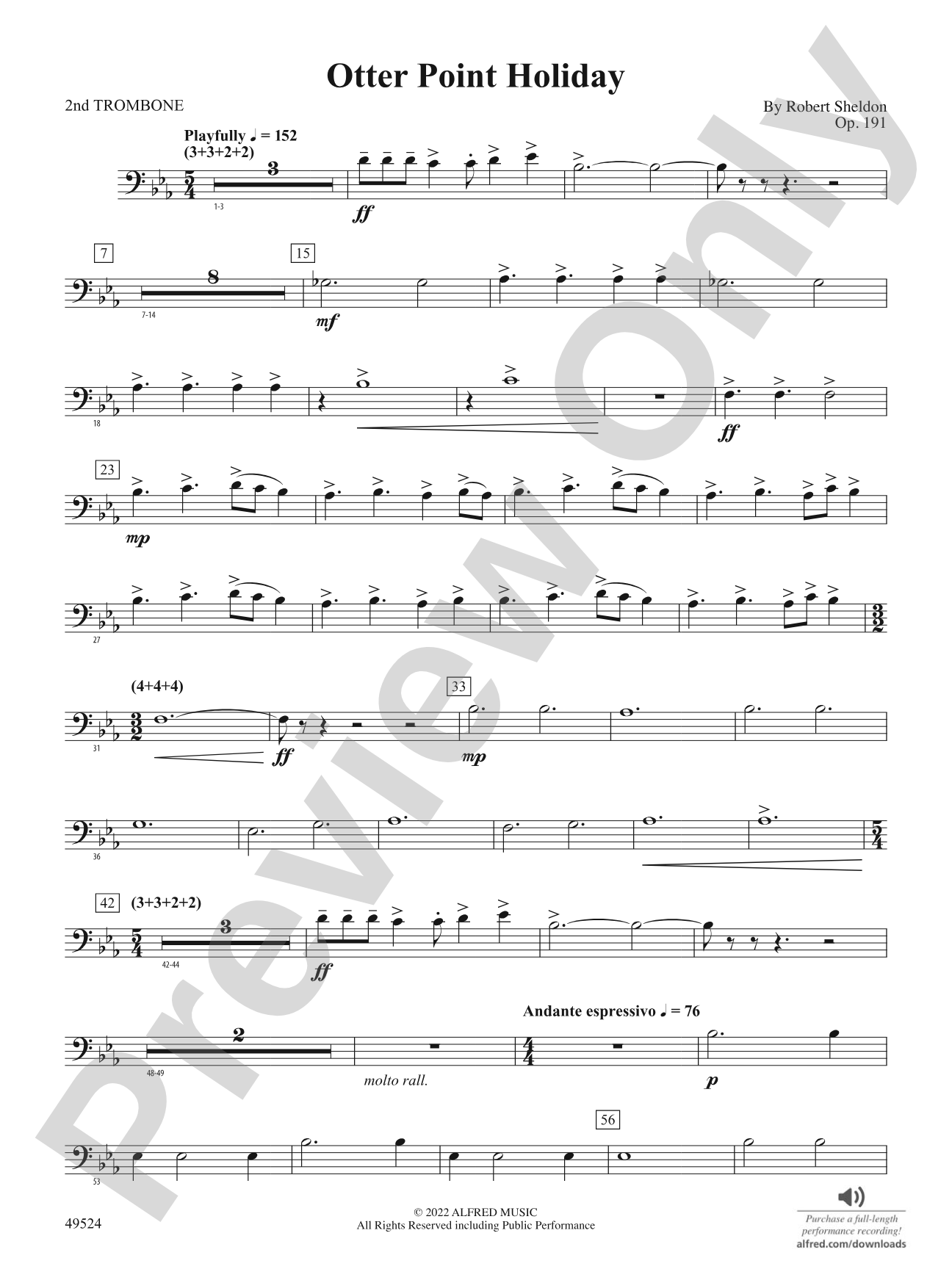 Otter Point Holiday: 2nd Trombone
