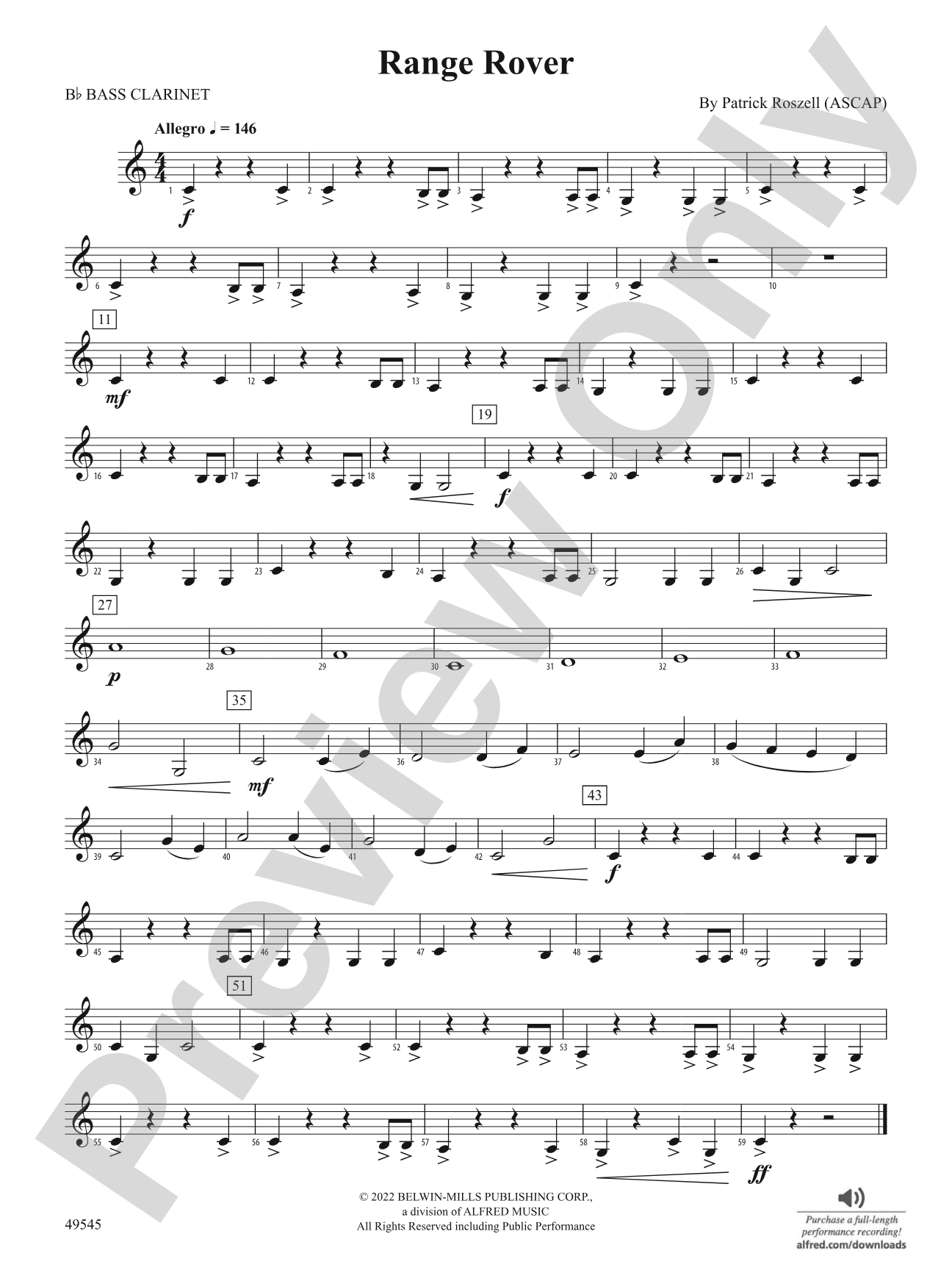 Range Rover: B-flat Bass Clarinet