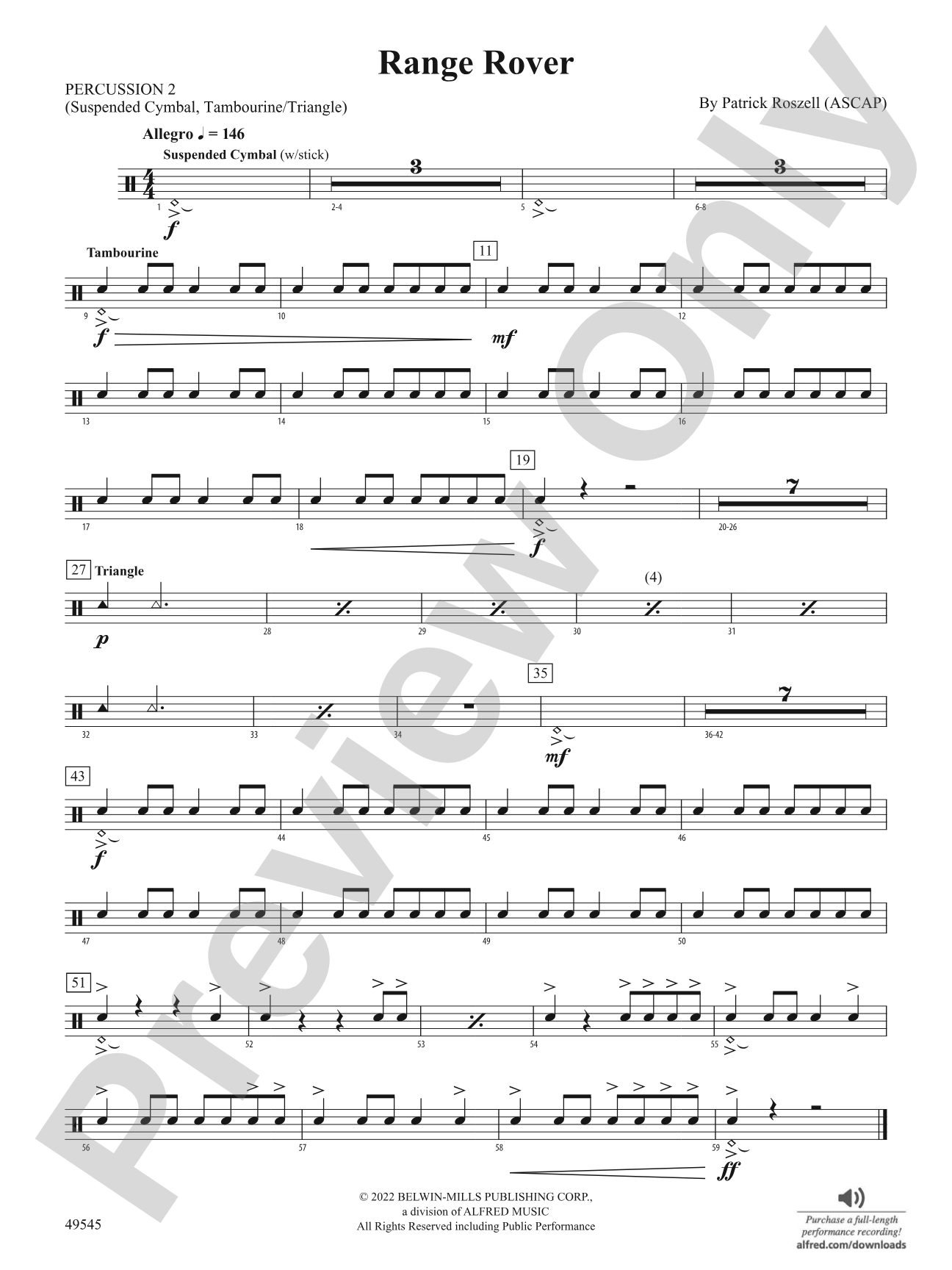 Range Rover: 2nd Percussion