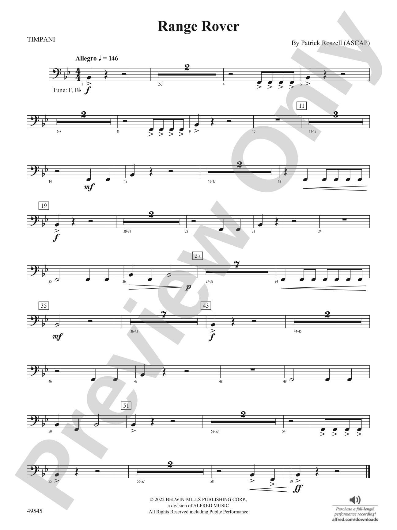 Range Rover: Timpani